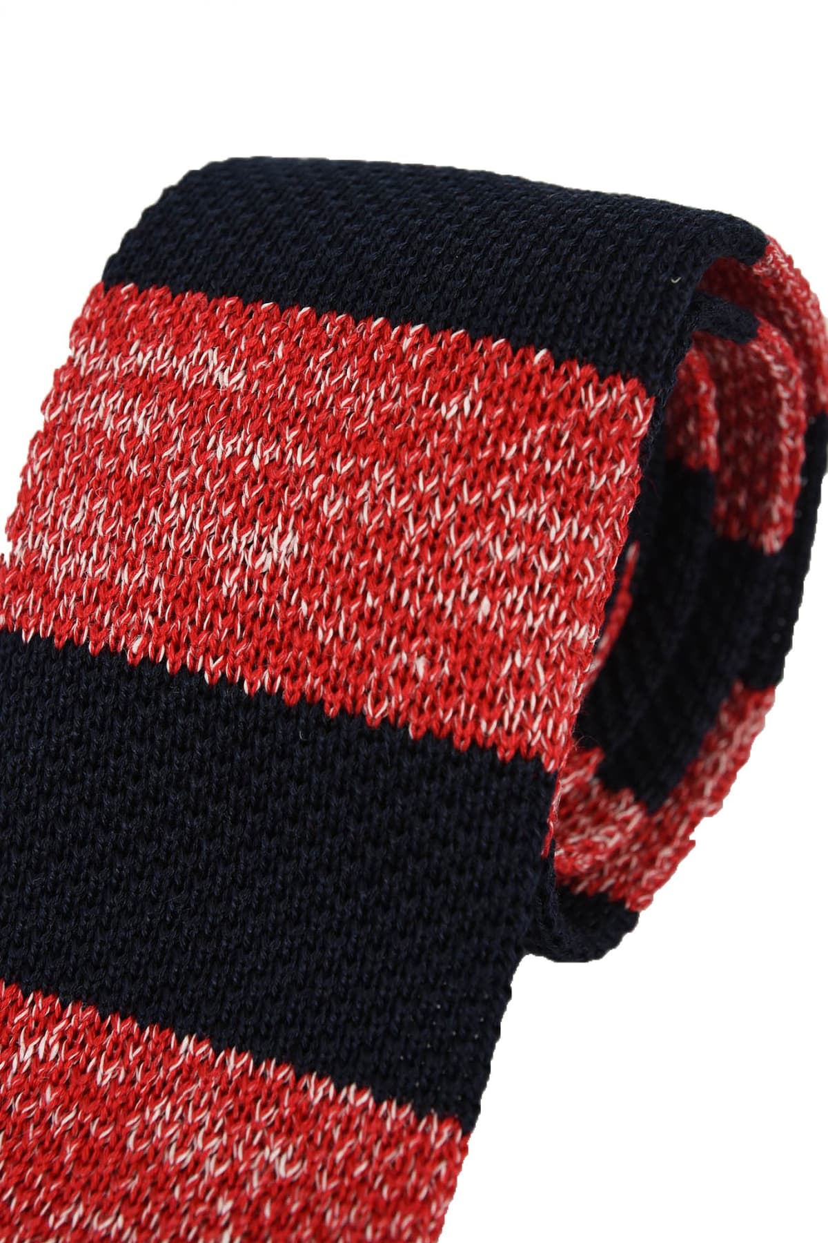 HACKETT ΓΡΑΒΑΤΑ ΠΛΕΚΤΗ ΡΙΓΕ MΠΛΕ-ΚΟΚΚΙΝΟ