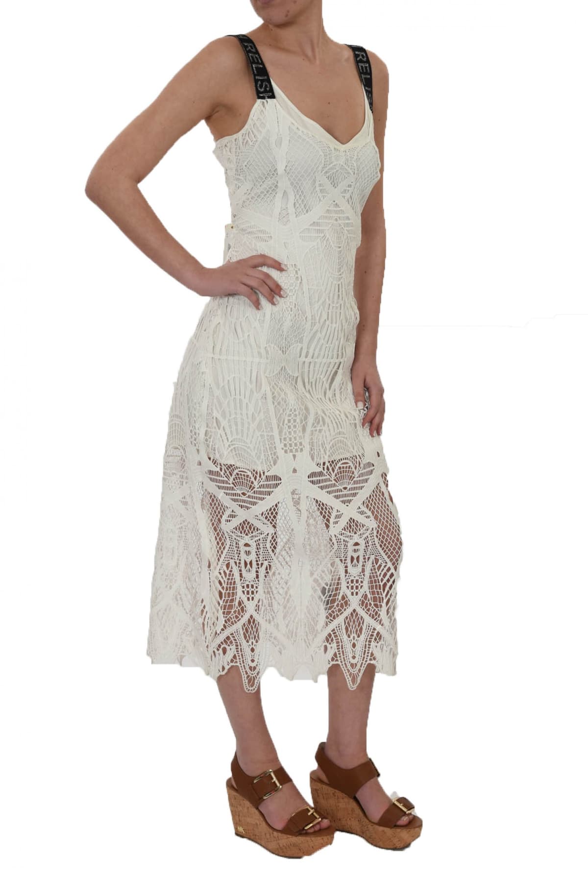 RELISH ΦΟΡΕΜΑ ULYSSES V-NECK ΤΙΡΑΝΤΑ LOGO ΔΑΝΤΕΛΑ MILK