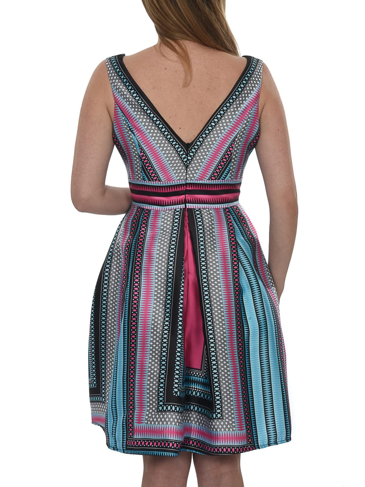 ALLURE ΦΟΡΕΜΑ ΤΙΡΑΝΤΑ VNECK ΚΟΥΦΟΠΙΕΤΕΣ MULTI ΦΟΥΞΙΑ