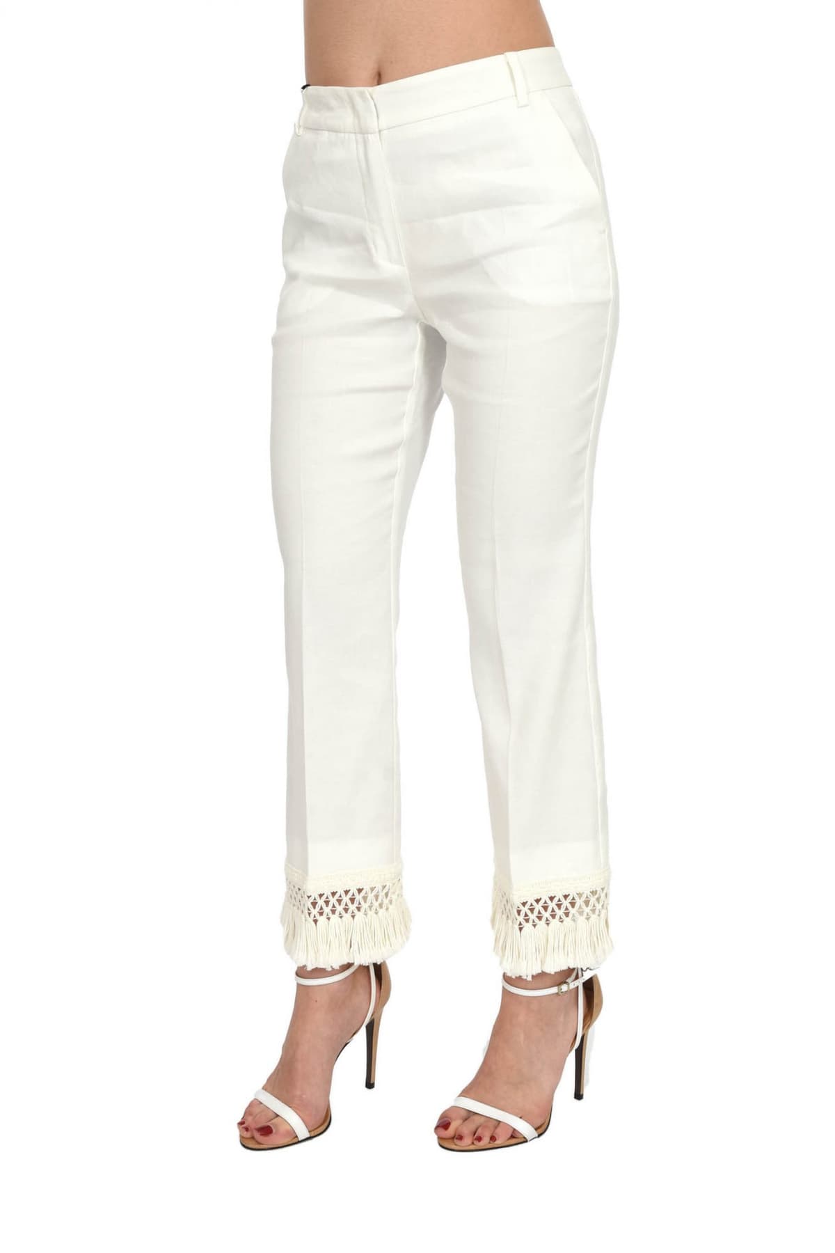 MARELLA ΠΑΝΤΕΛΟΝΙ CROPPED ΦΟΥΝΤΕΣ ΚΑΤΩ MORSA ΥΠΟΛΕΥΚΟ