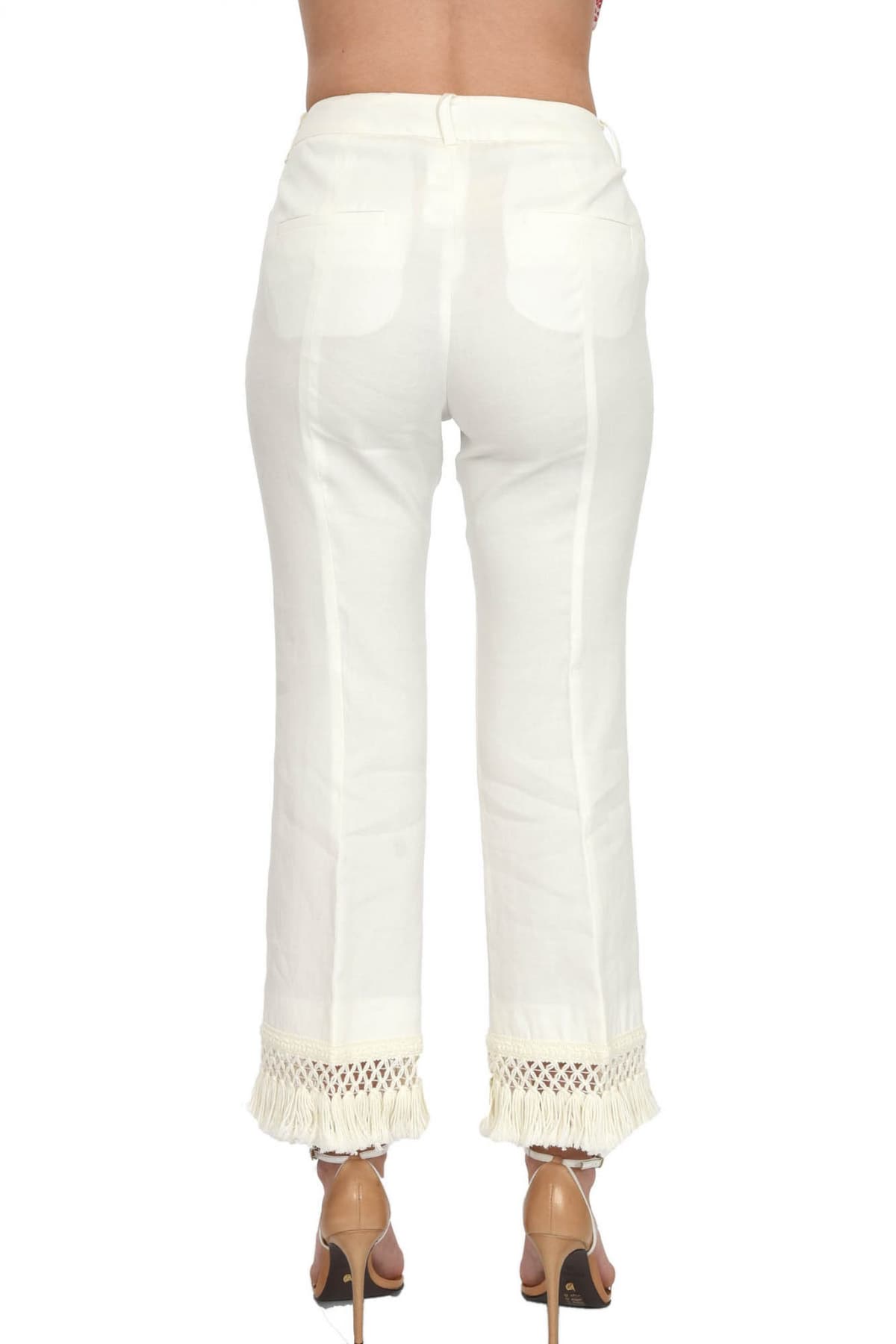 MARELLA ΠΑΝΤΕΛΟΝΙ CROPPED ΦΟΥΝΤΕΣ ΚΑΤΩ MORSA ΥΠΟΛΕΥΚΟ