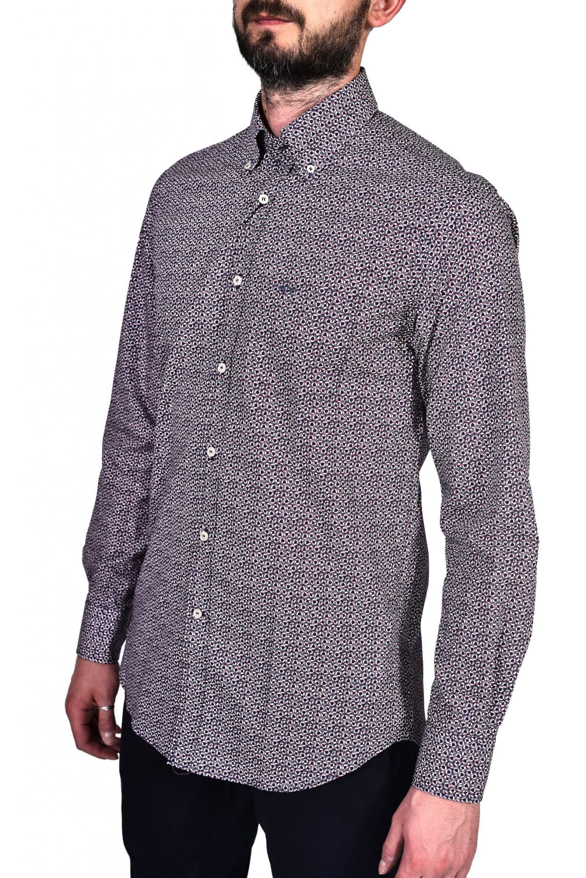 PAUL&SHARK ΠΟΥΚΑΜΙΣΟ BUTTON DOWN ΜΙΚΡΟΣΧΕΔΙΟ ΜΠΛΕ