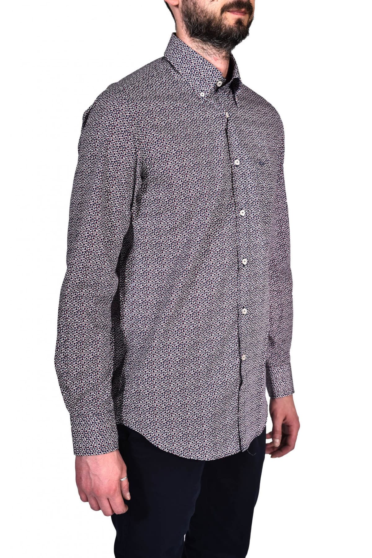 PAUL&SHARK ΠΟΥΚΑΜΙΣΟ BUTTON DOWN ΜΙΚΡΟΣΧΕΔΙΟ ΜΠΛΕ