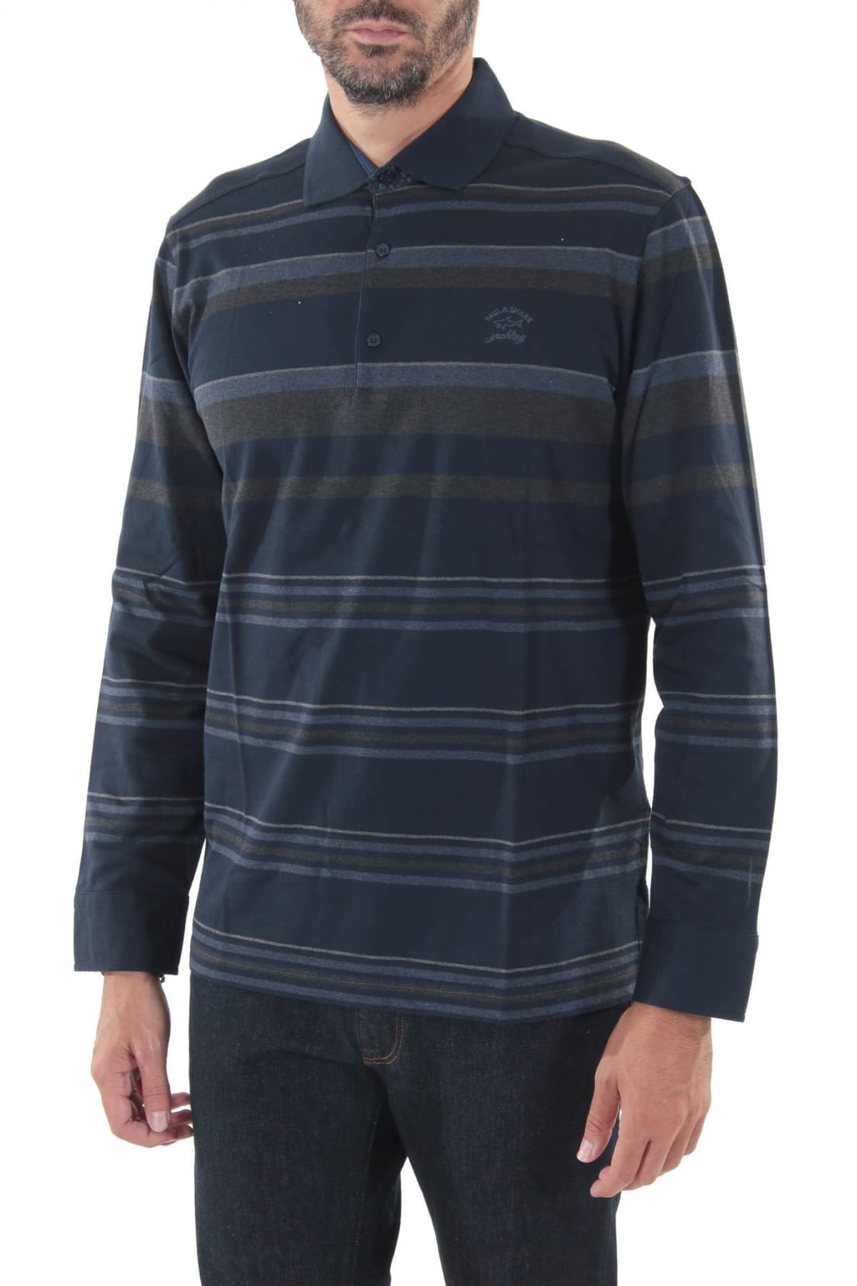 PAUL&SHARK POLO MM ΡΙΓΕ ΜΠΛΕ