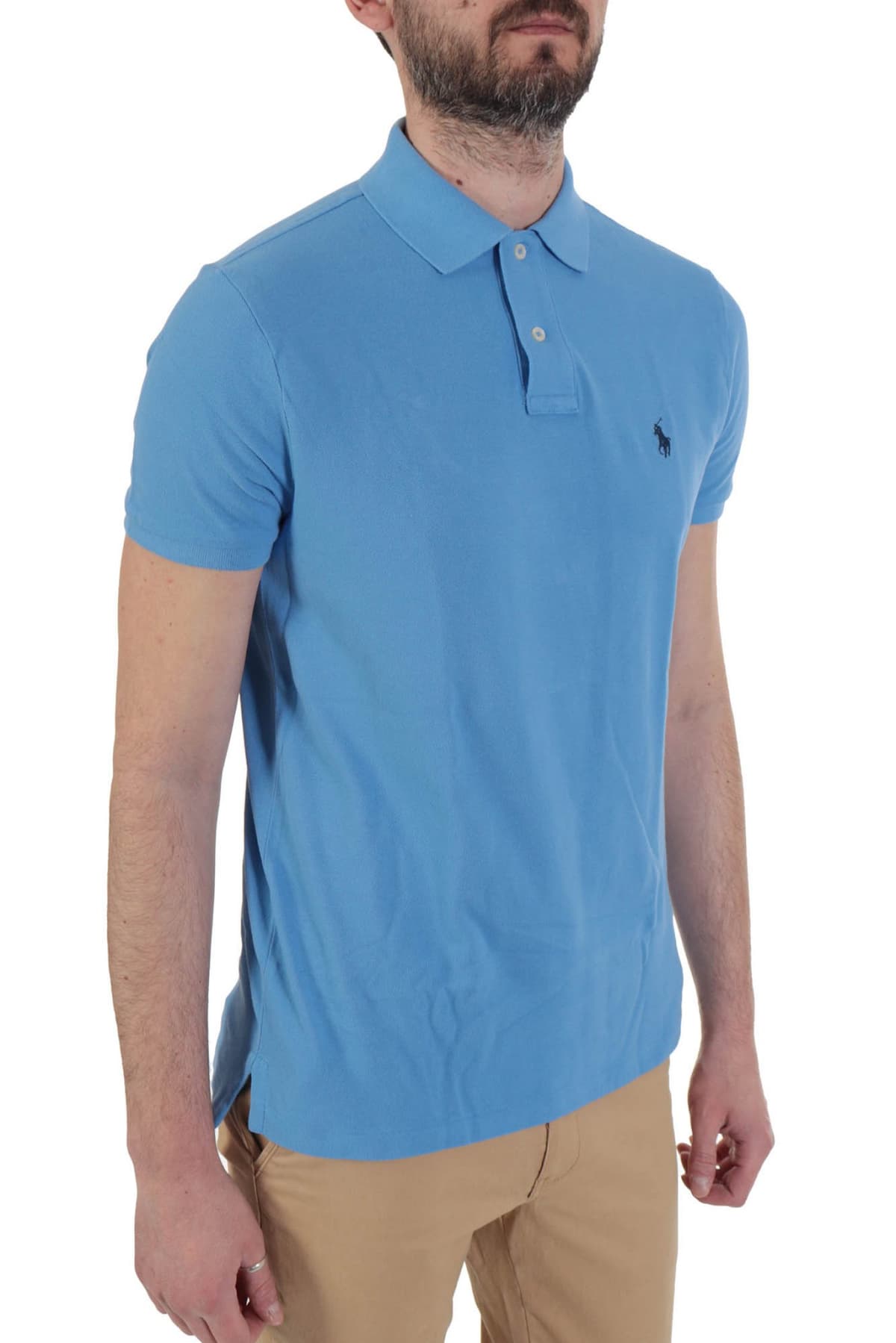 RALPH LAUREN POLO CUSTOM SLIM FIT ΣΙΕΛ