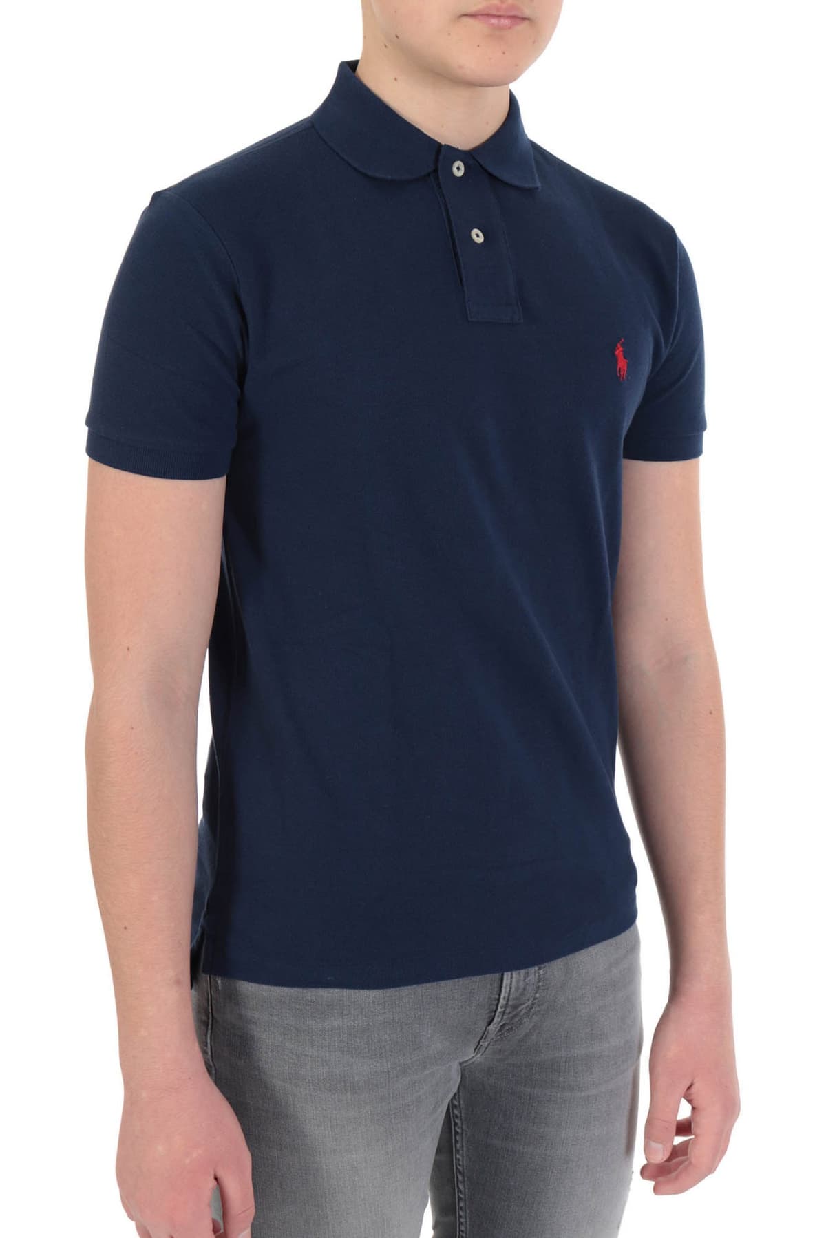 RALPH LAUREN POLO LOGO CUSTOM SLIM FIT BSR ΜΠΛΕ