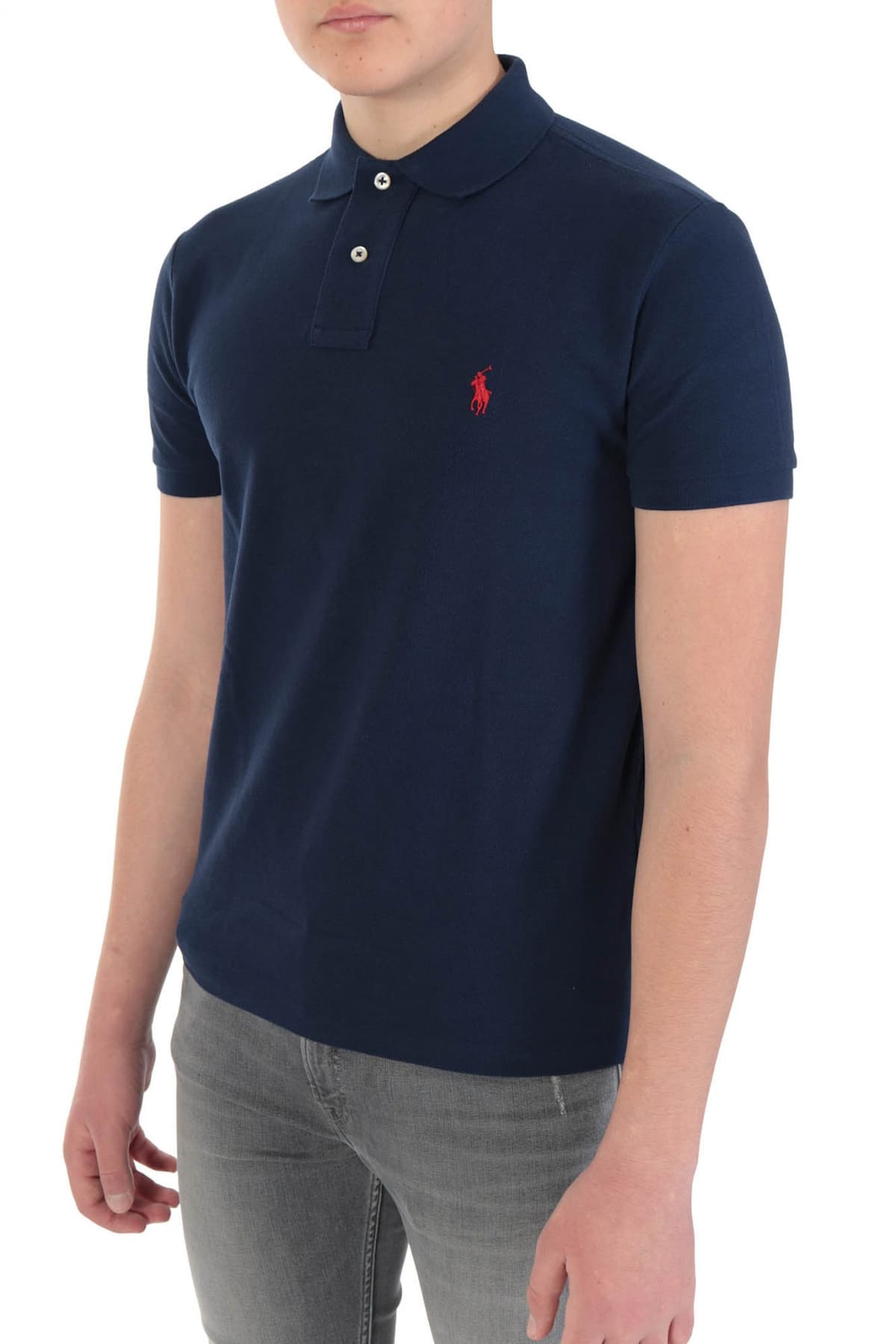 RALPH LAUREN POLO LOGO CUSTOM SLIM FIT BSR ΜΠΛΕ