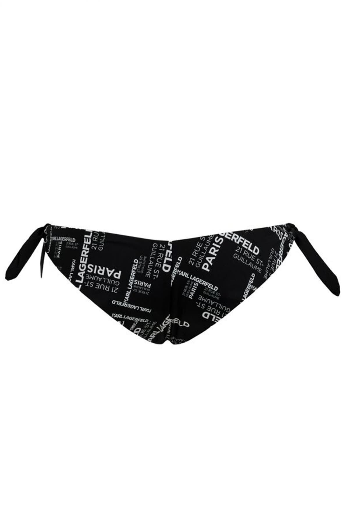 KARL LAGERFELD BIKINI BOTTOM LOGO ΜΑΥΡΟ