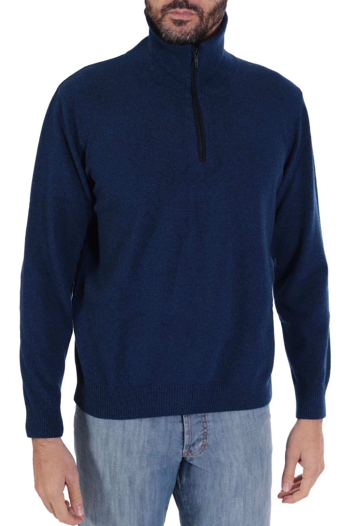 LORO LUSSO ΠΛΕΚΤΟ MID-ZIP ΡΑΦ ΜΠΛΕ