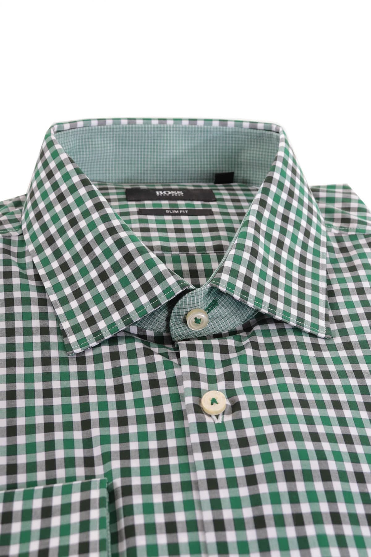 BOSS ΠΟΥΚΑΜΙΣΟ ΚΑΡΩ SLIM FIT JURI ΠΡΑΣΙΝΟ