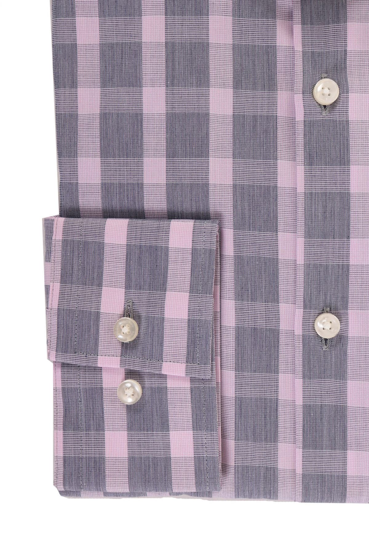 BOSS ΠΟΥΚΑΜΙΣΟ SLIM FIT ΜΕΓΑΛΟ ΚΑΡΩ JASON ΡΟΖ