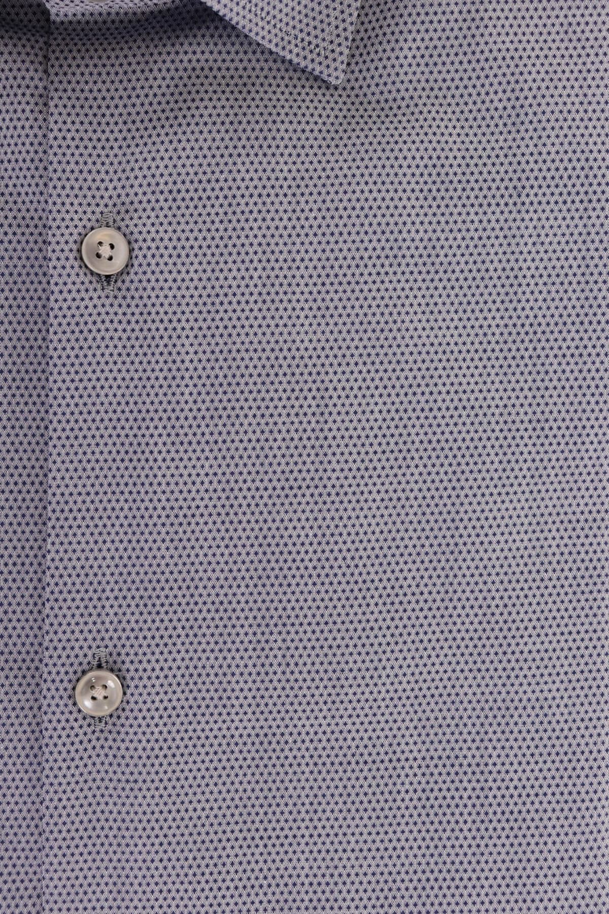 BOSS ΠΟΥΚΑΜΙΣΟ ΜΙΚΡΟΣΧΕΔΙΟ SLIM FIT JENNO ΜΠΛΕ