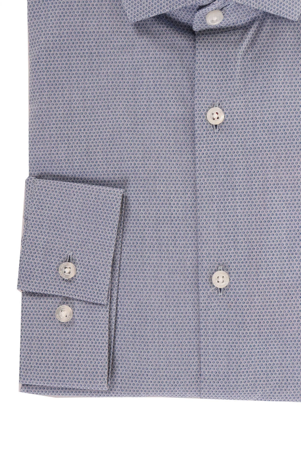 HUGO ΠΟΥΚΑΜΙΣΟ ΜΙΚΡΟΣΧΕΔΙΟ SLIMFIT ERONDO ΓΚΡΙ