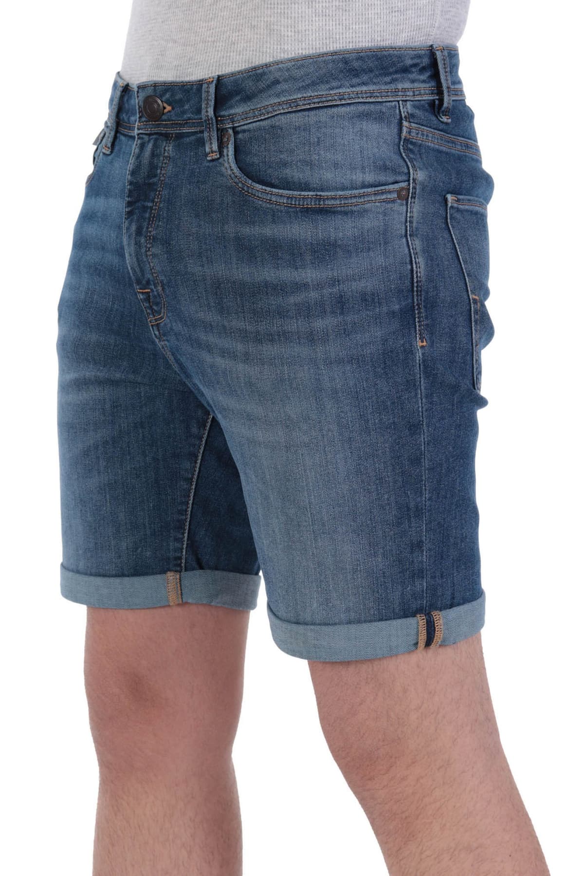 SELECTED ΒΕΡΜΟΥΔΑ JEANS ALEX NOOS SUPER STRETCH ΜΠΛΕ