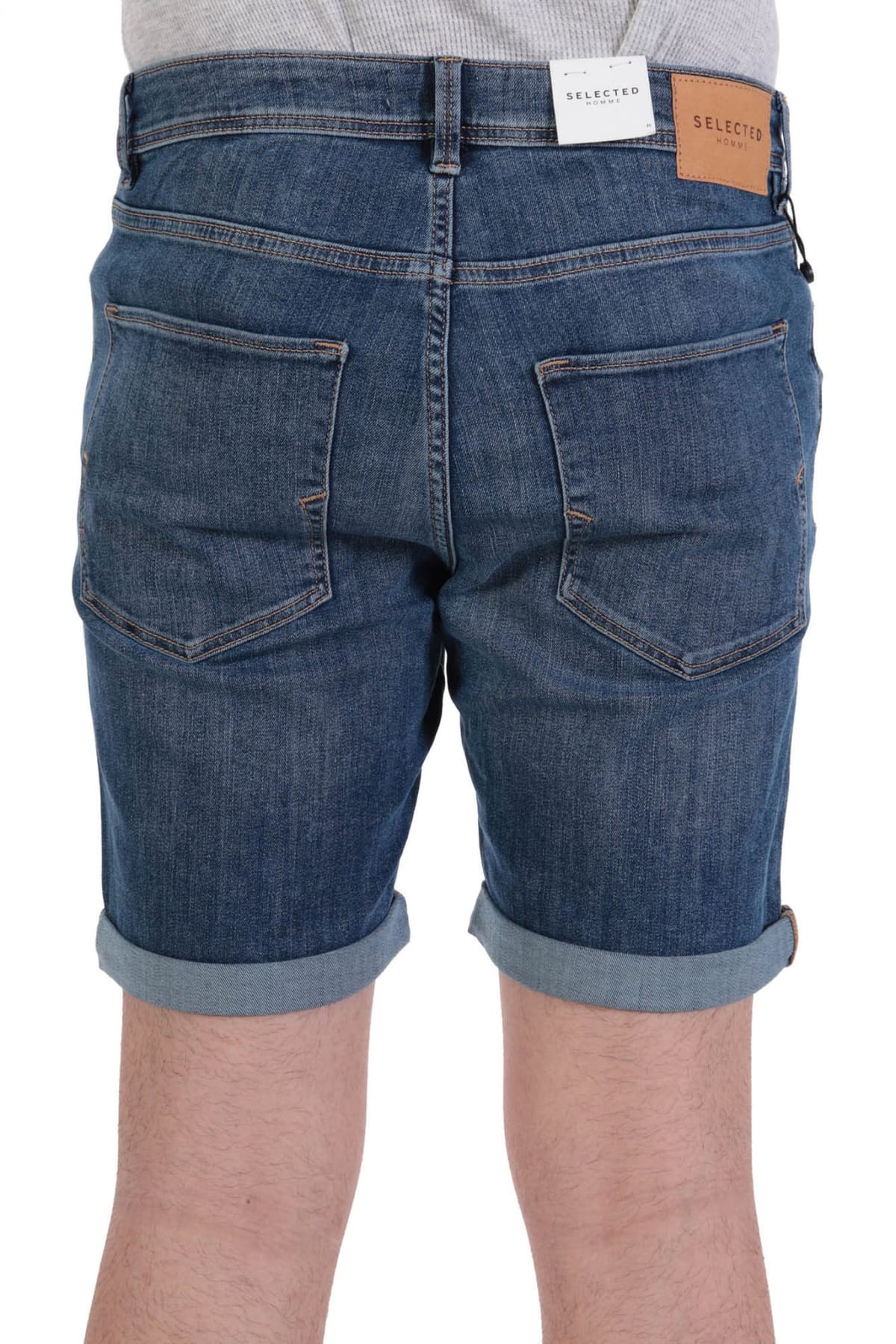 SELECTED ΒΕΡΜΟΥΔΑ JEANS ALEX NOOS SUPER STRETCH ΜΠΛΕ