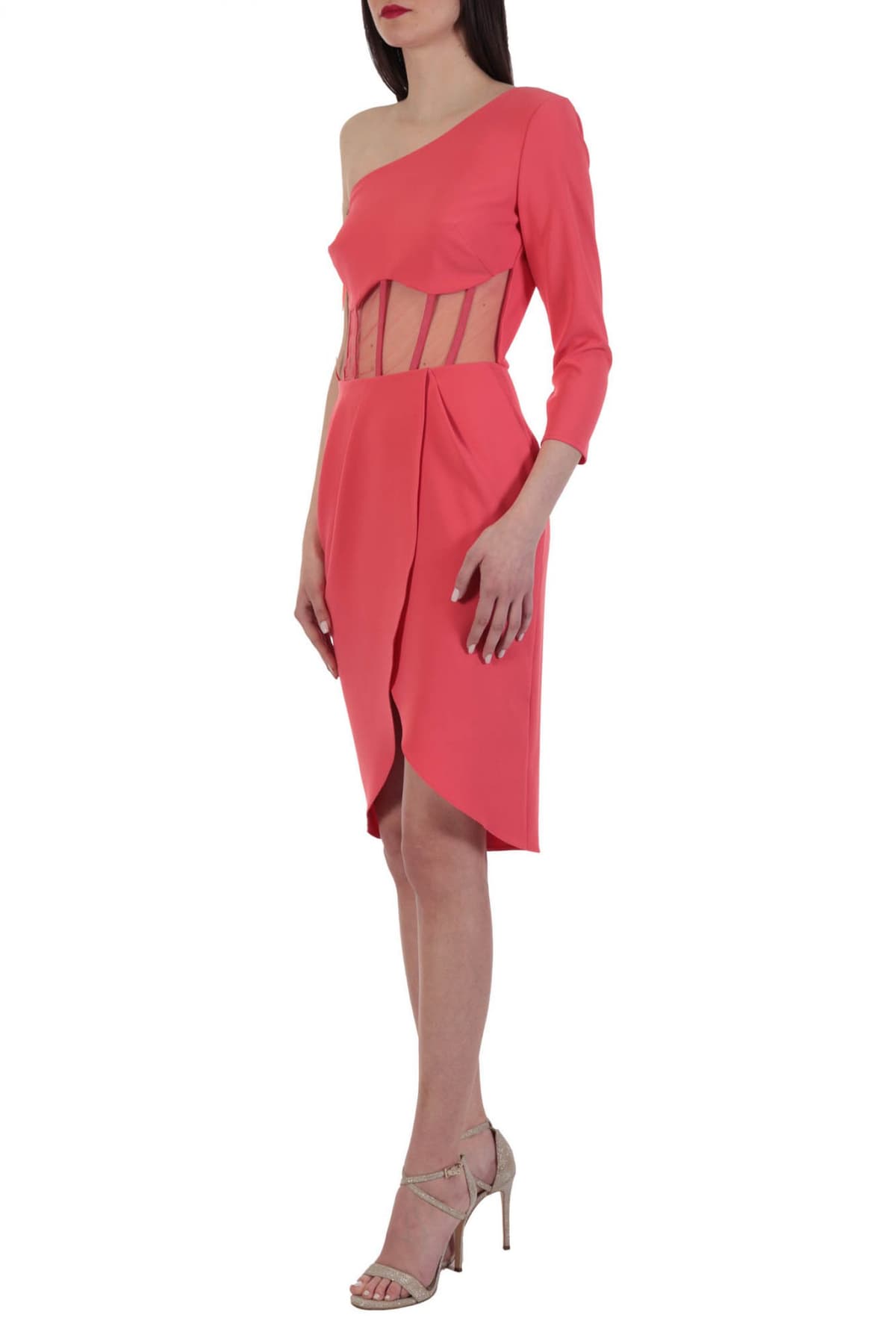 ELISABETTA FRANCHI ΦΟΡΕΜΑ ΕΝΑΣ ΩΜΟΣ ΔΙΑΦΑΝΕΙΑ ΣΤΗΝ ΜΕΣΗ ΚΟΡΑΛΙ