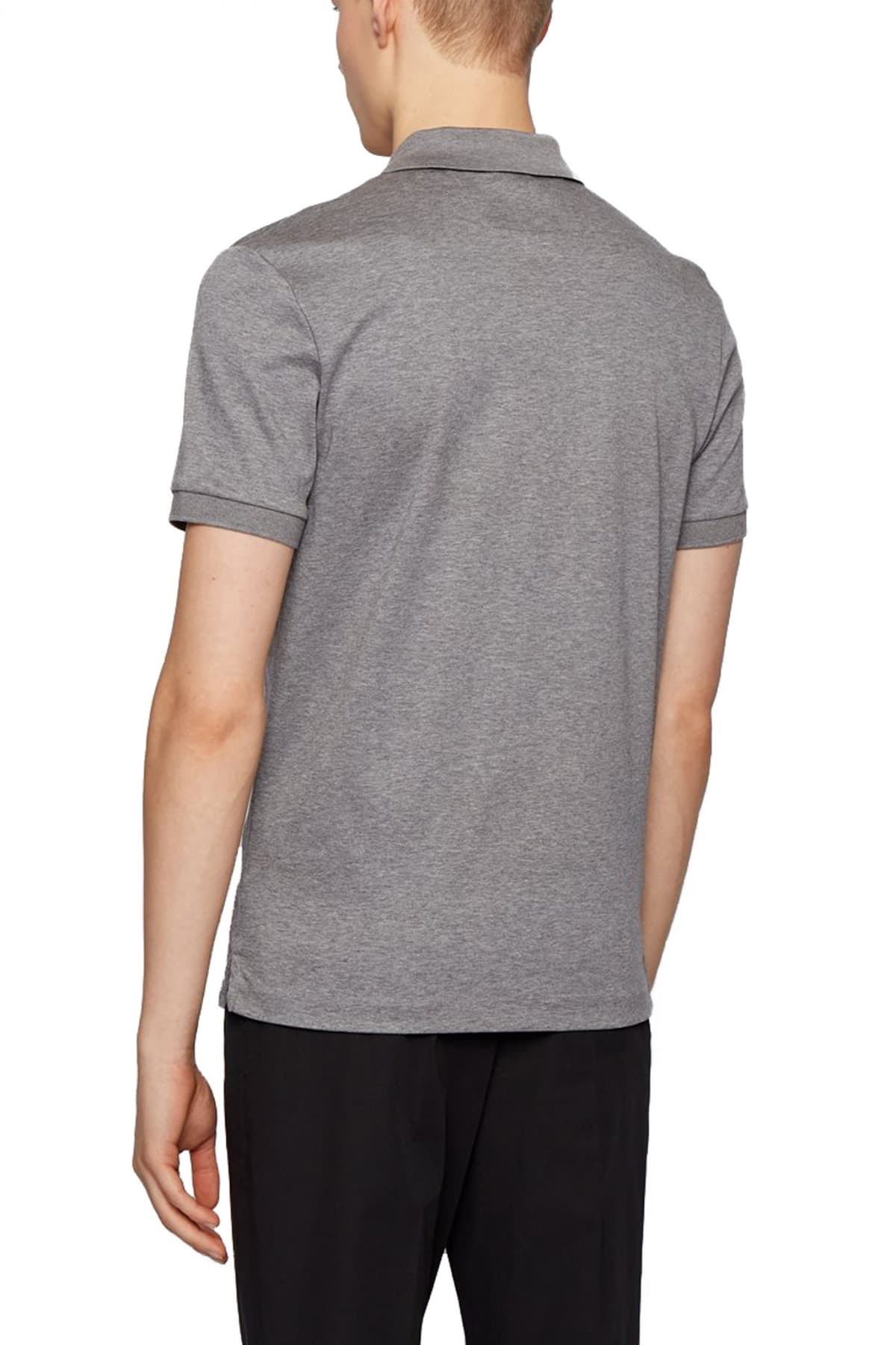 BOSS POLO SLIM FIT POLSTON 21_PS PORSCHE CAPSULE ΓΚΡΙ