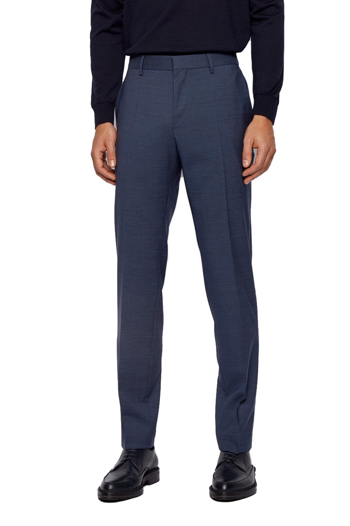 BOSS ΠΑΝΤΕΛΟΝΙ ΚΟΣΤΟΥΜΙΟΥ GENIUS5 SLIM FIT ΚΑΡΩ ΜΠΛΕ