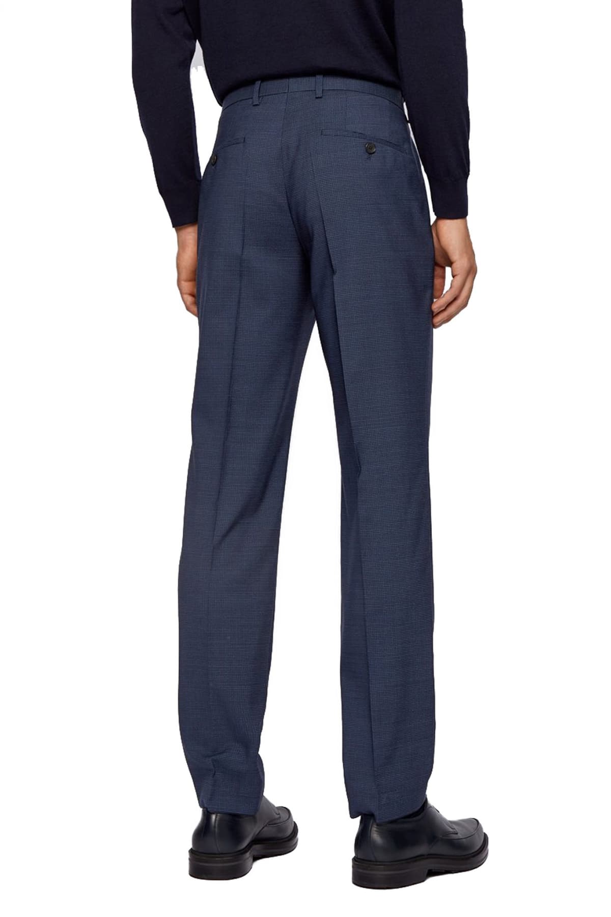 BOSS ΠΑΝΤΕΛΟΝΙ ΚΟΣΤΟΥΜΙΟΥ GENIUS5 SLIM FIT ΚΑΡΩ ΜΠΛΕ