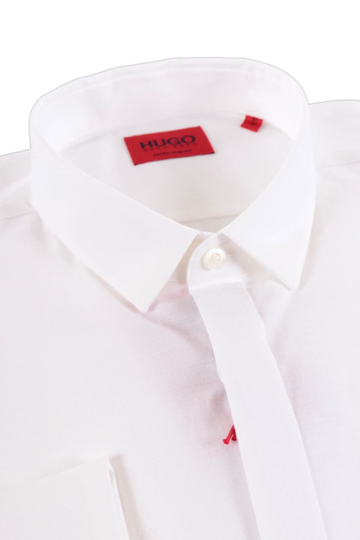 HUGO ΠΟΥΚΑΜΙΣΟ ΜΙΚΡΟΣΧΕΔΙΟ EXTRA SLIM FIT ΕJINAR ΛΕΥΚΟ