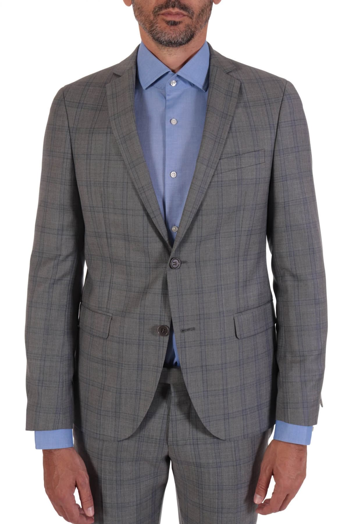 TOM FRANK ΚΟΣΤΟΥΜΙ ΚΑΡΩ MAD 1 SUPER 130S REDA ΓΚΡΙ-ΜΠΛΕ