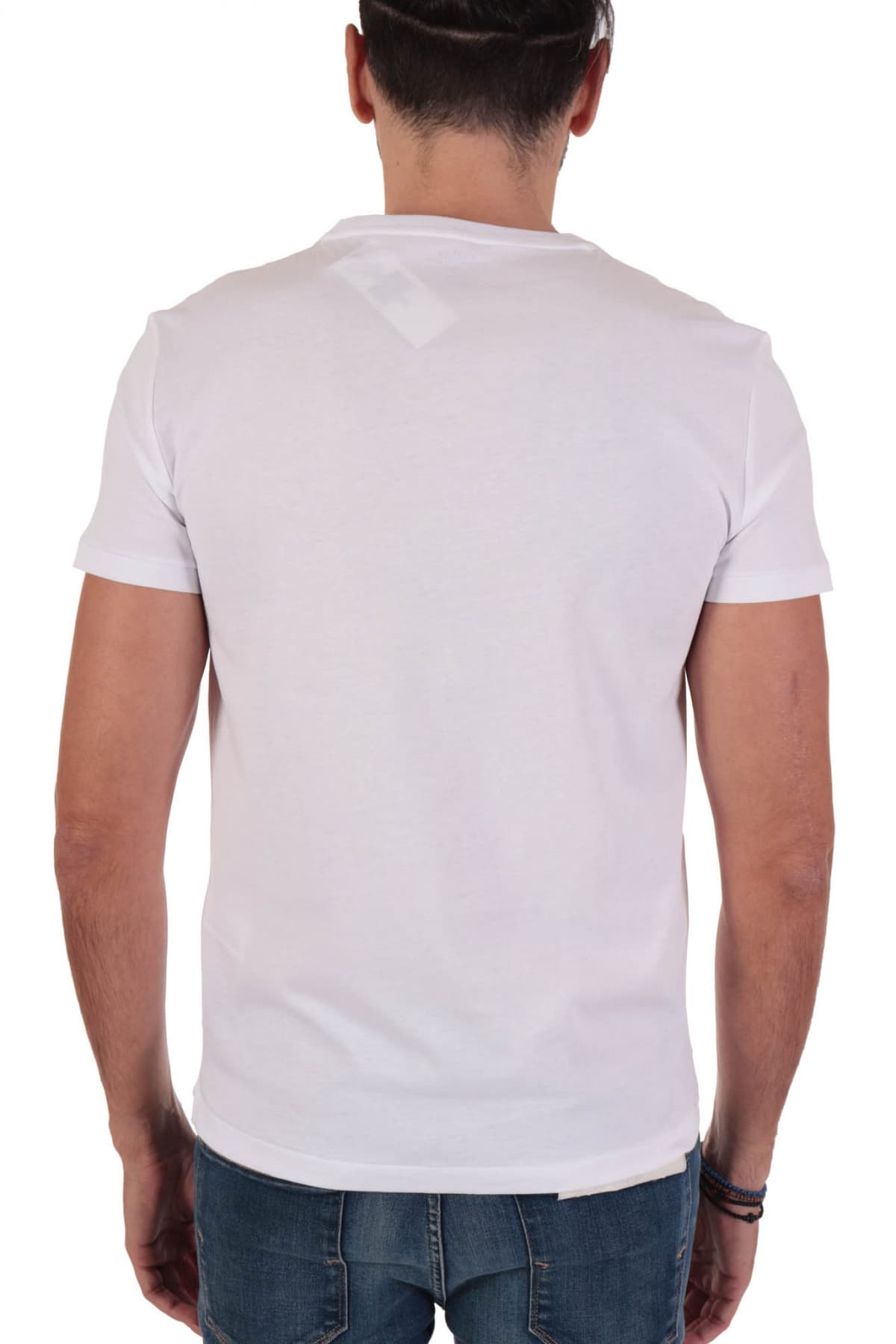 RALPH LAUREN T-SHIRT V NECK CUSTOM SLIM FIT ΛΕΥΚΟ