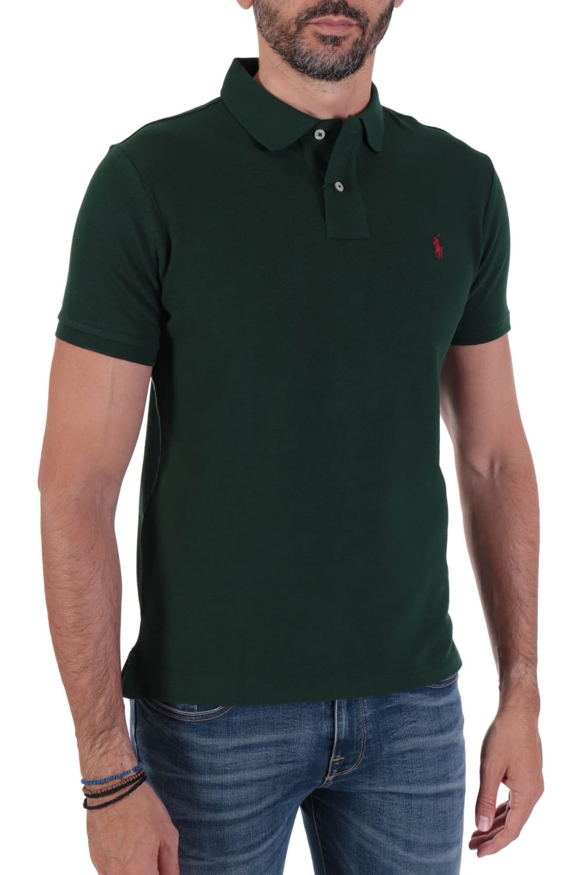 RALPH LAUREN POLO CUSTOM SLIM FIT ΠΡΑΣΙΝΟ