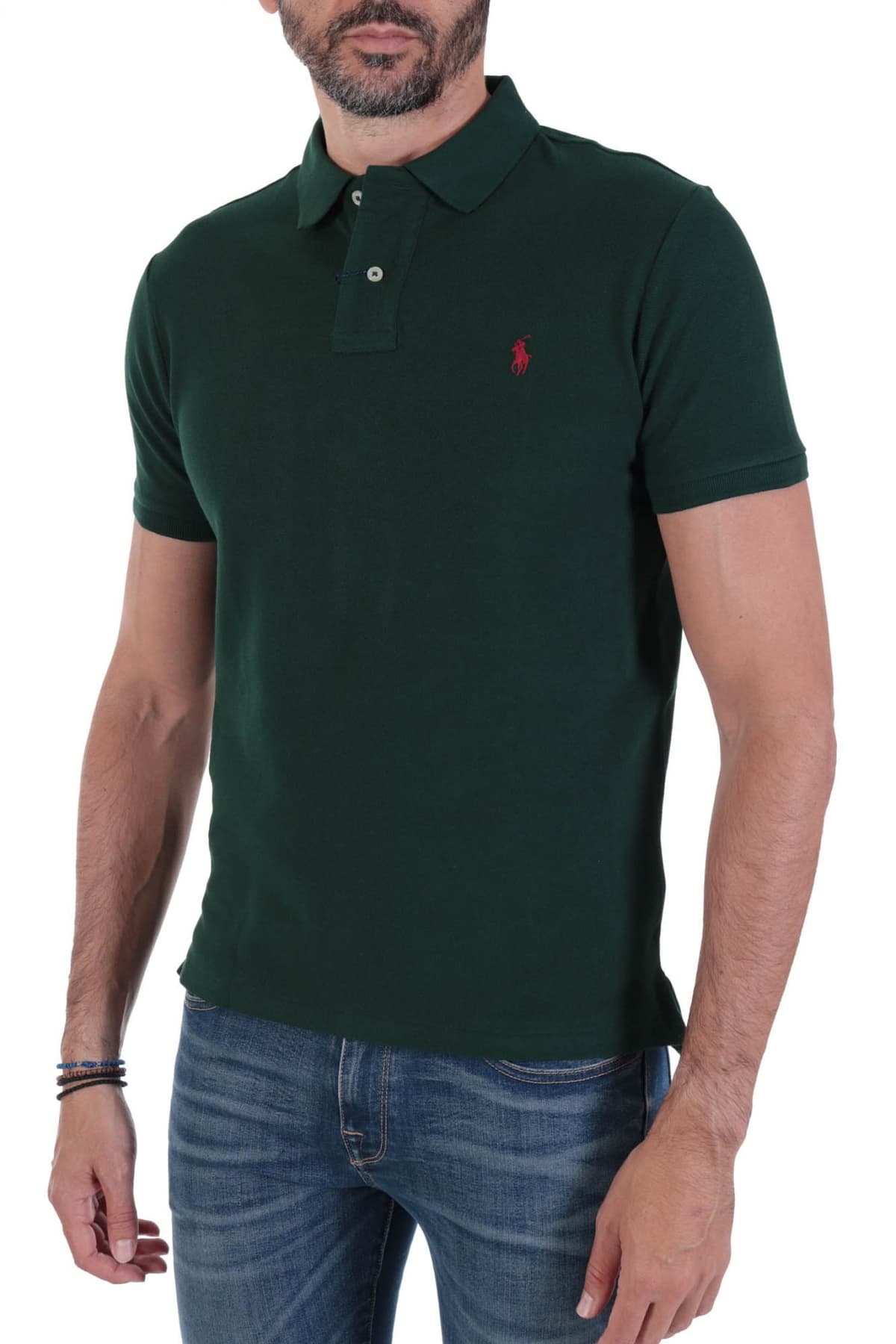 RALPH LAUREN POLO CUSTOM SLIM FIT ΠΡΑΣΙΝΟ