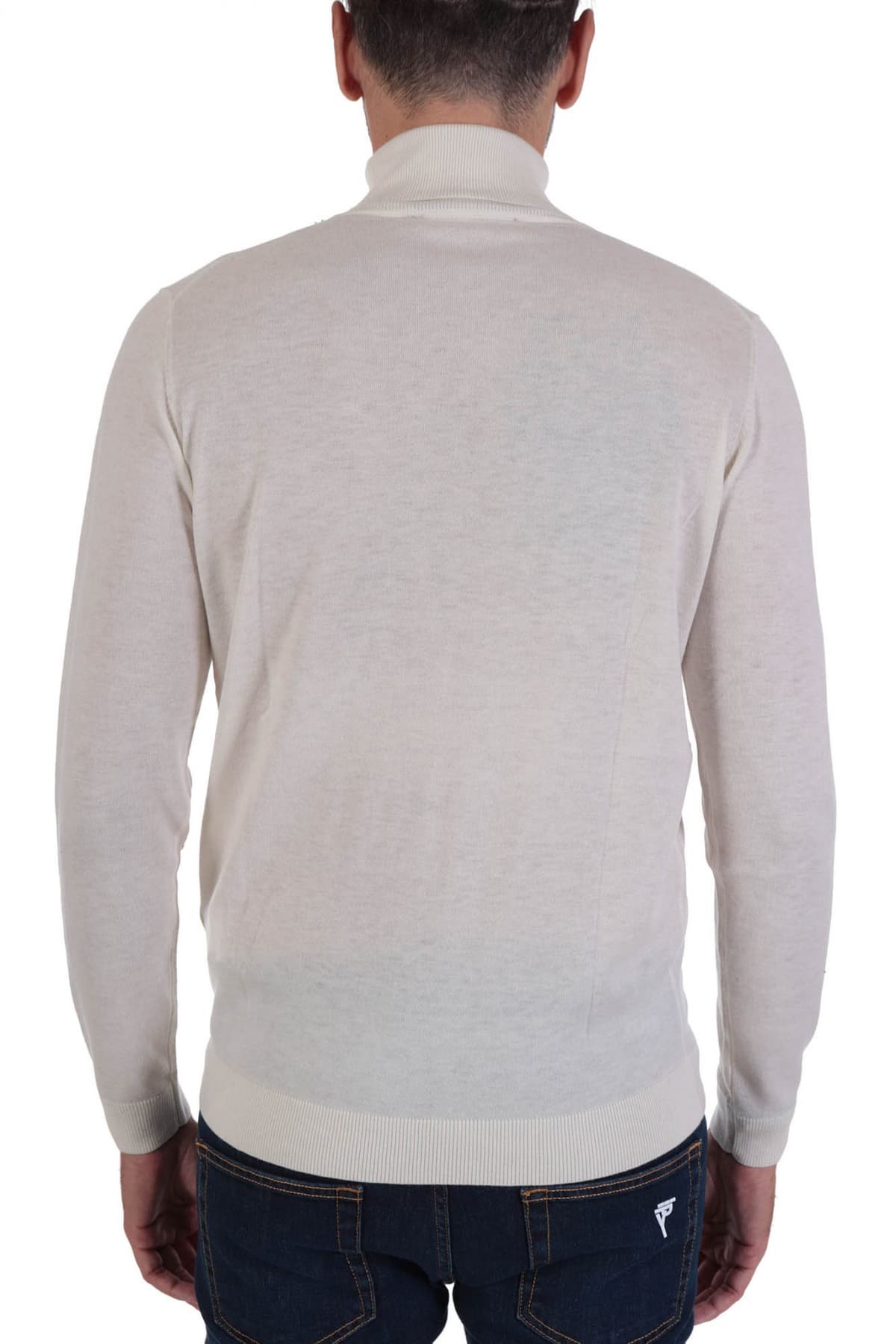 KARL LAGERFELD ΠΛΕΚΤΟ ROLLNECK ΥΠΟΛΕΥΚΟ