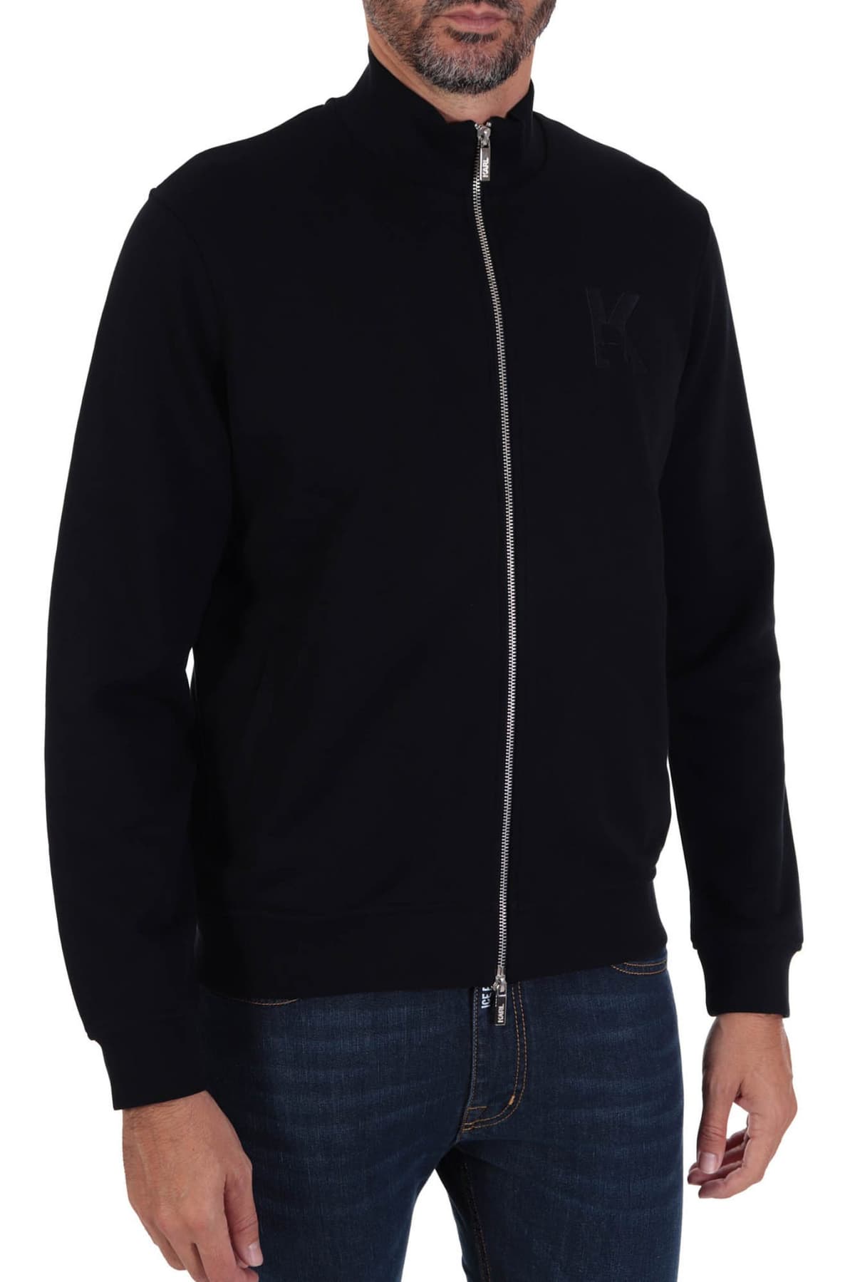 KARL LAGERFELD ΦΟΥΤΕΡ FULL ZIP LOGO ΜΠΛΕ