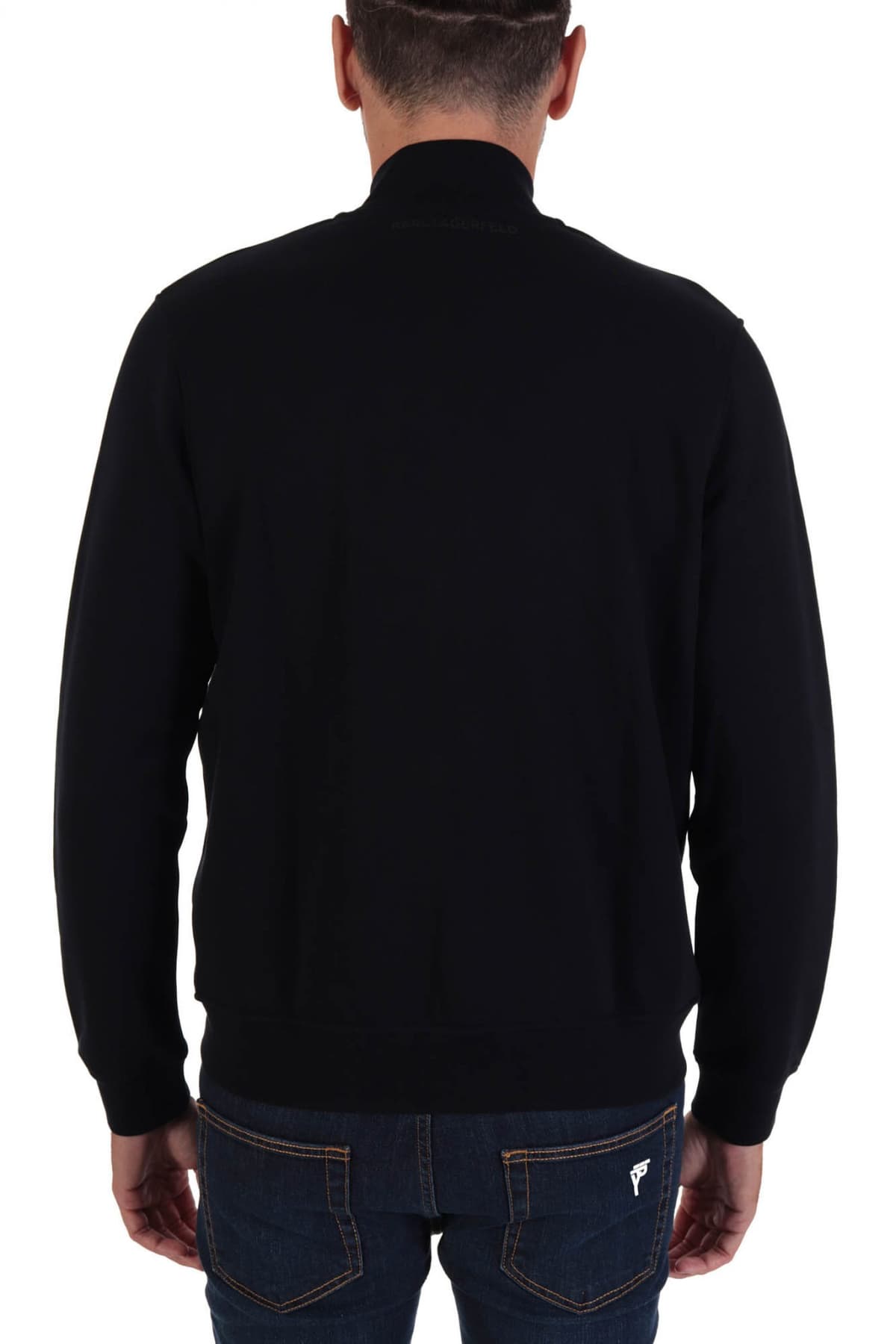 KARL LAGERFELD ΦΟΥΤΕΡ FULL ZIP LOGO ΜΠΛΕ