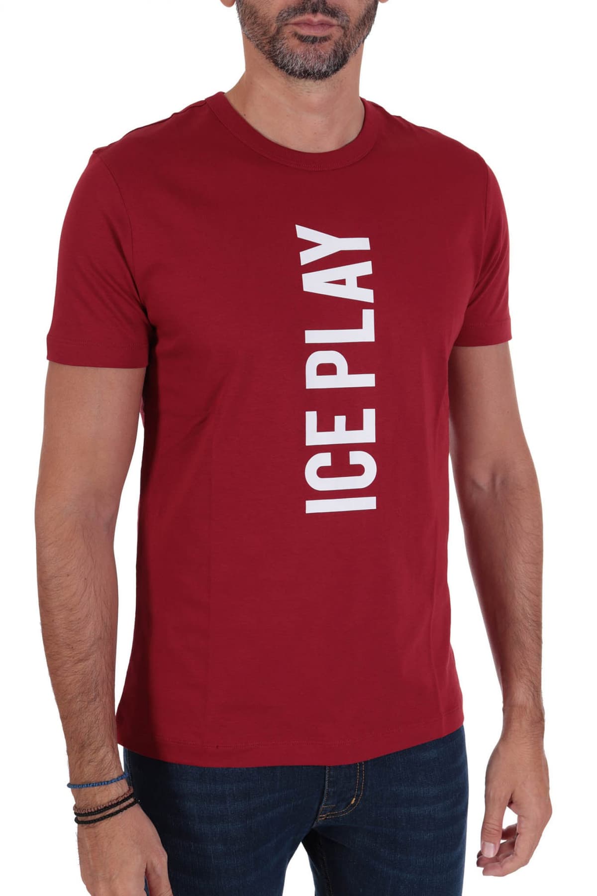 ICE PLAY T-SHIRT BIG LOGO ΜΠΟΡΝΤΩ