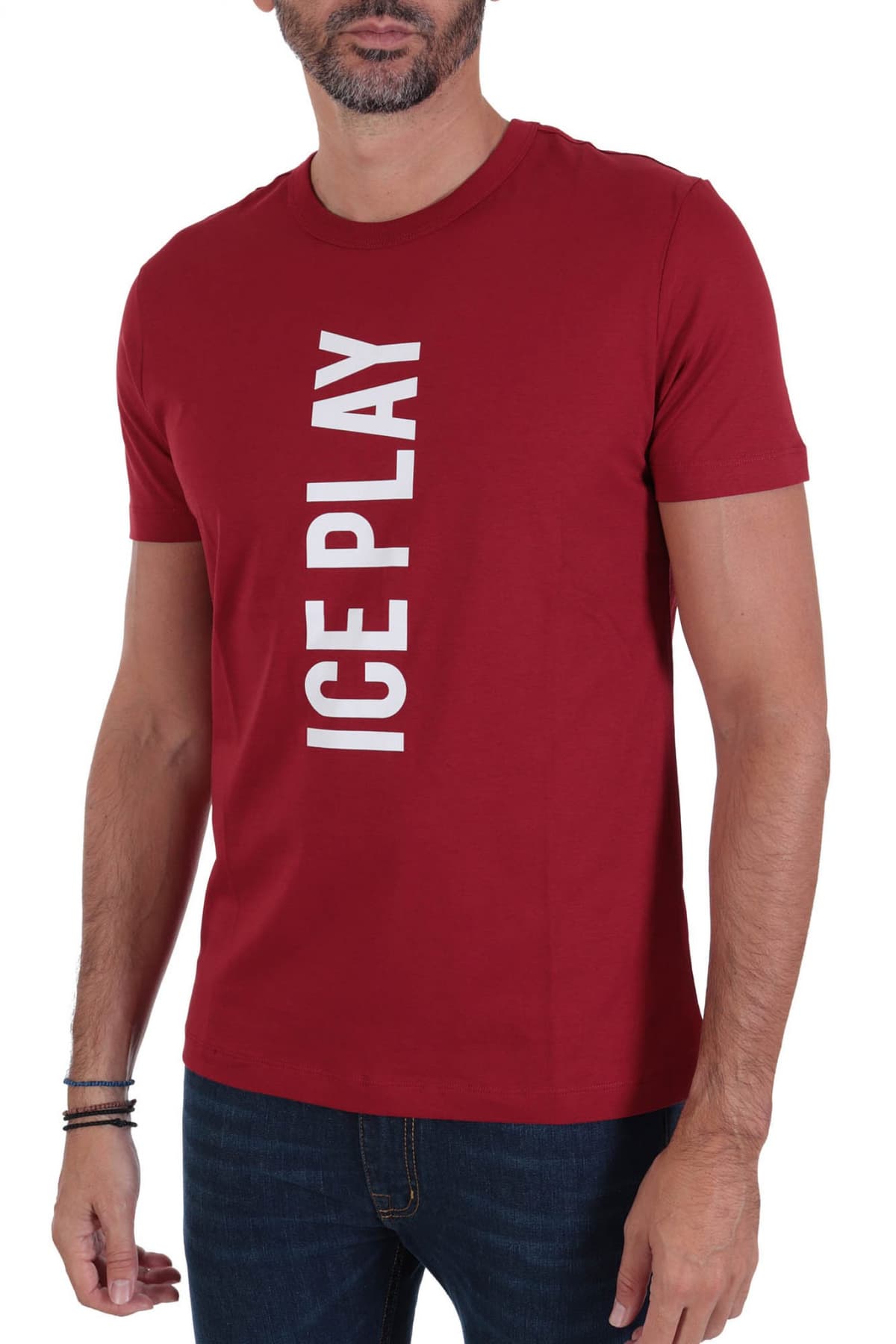 ICE PLAY T-SHIRT BIG LOGO ΜΠΟΡΝΤΩ