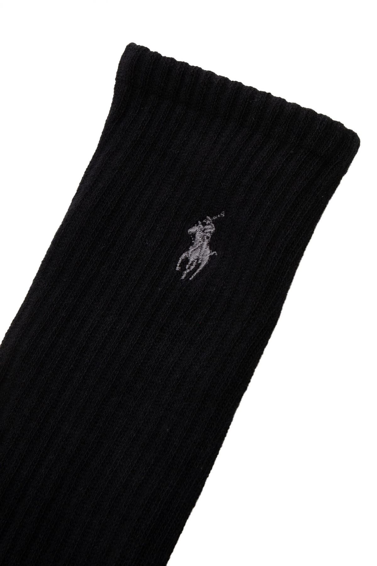 RALPH LAUREN ΚΑΛΤΣΕΣ 6PAIRS HALF COTTON SPORT ΜΑΥΡΟ