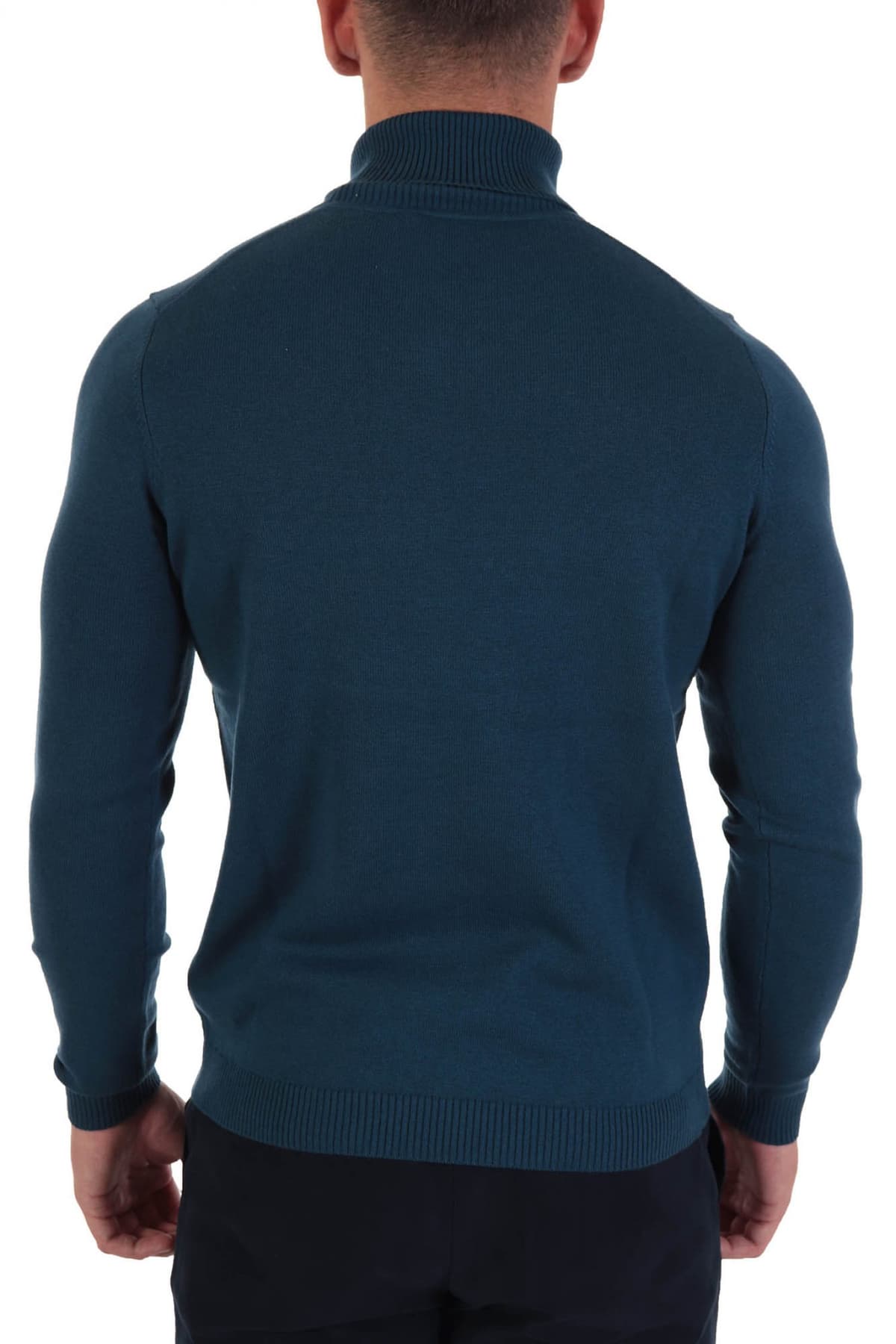 HUGO ΠΛΕΚΤΟ ROLLNECK SISEONO ΡΑΦ ΜΠΛΕ