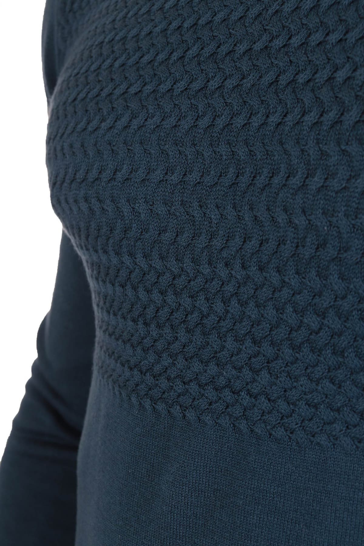 HUGO ΠΛΕΚΤΟ ROLLNECK SISEONO ΡΑΦ ΜΠΛΕ