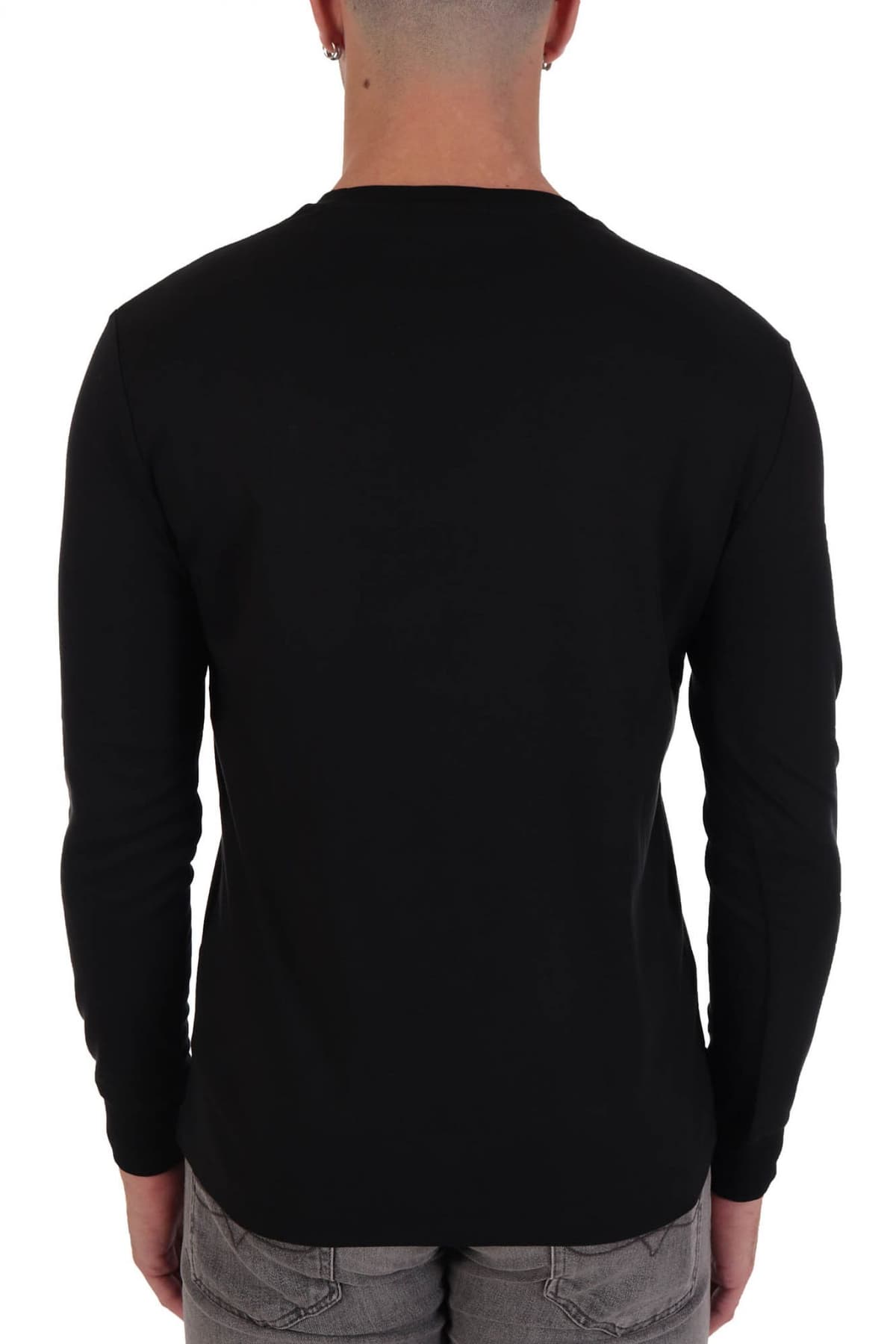 RALPH LAUREN T-SHIRT CUSTOM SLIM FIT ΜΑΥΡΟ