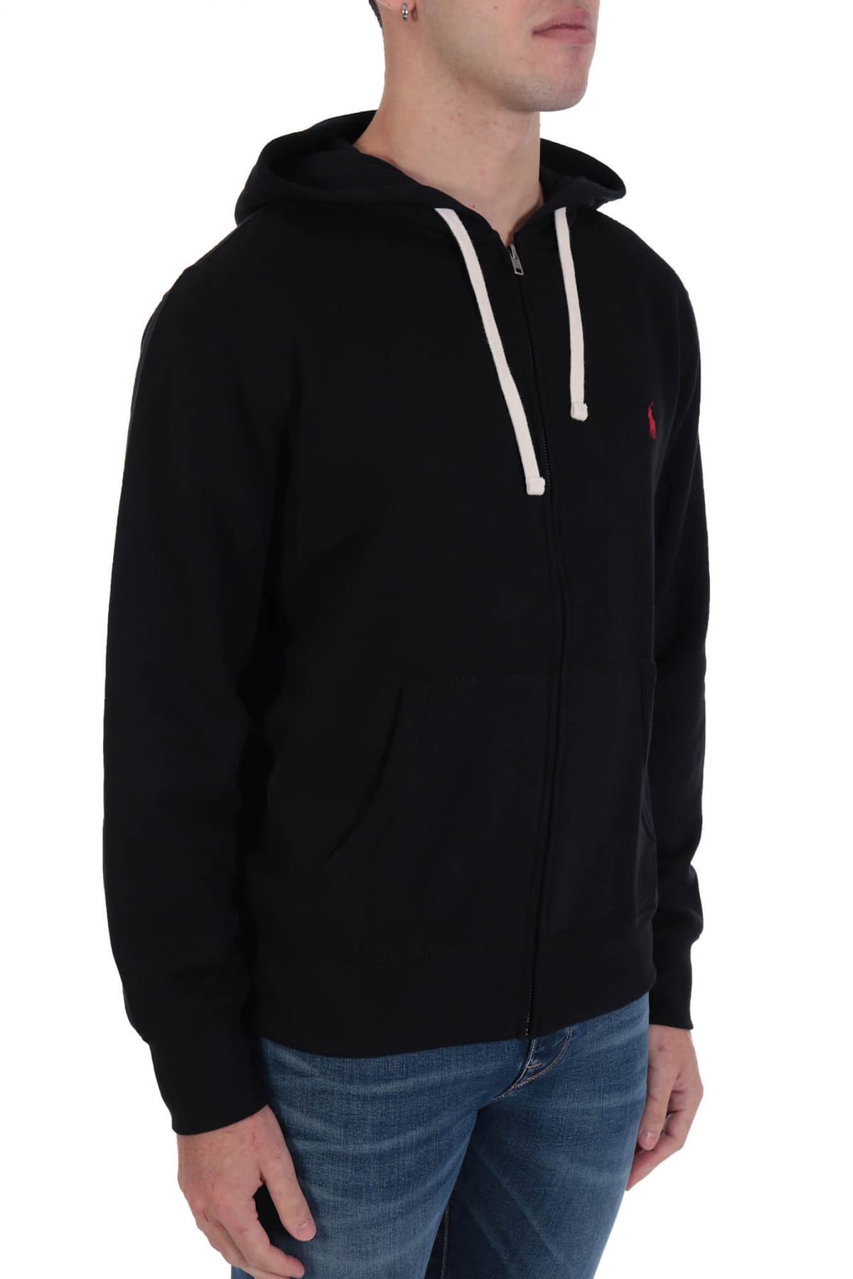 RALPH LAUREN ΦΟΥΤΕΡ ZIPHOOD ΜΑΥΡΟ