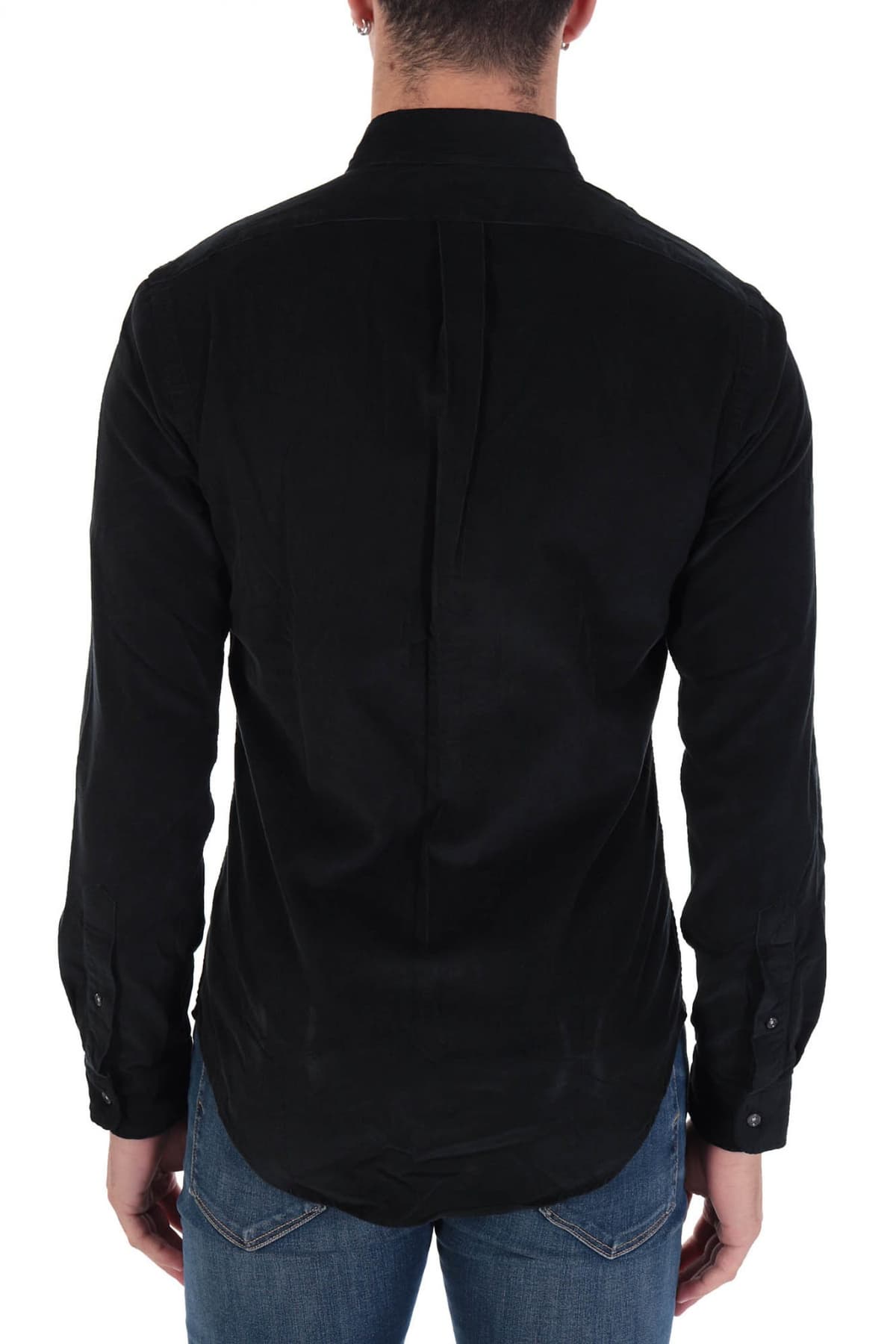 RALPH LAUREN ΠΟΥΚΑΜΙΣΟ ΚΟΤΛΕ BUTTON DOWN SLIM FIT ΜΑΥΡΟ