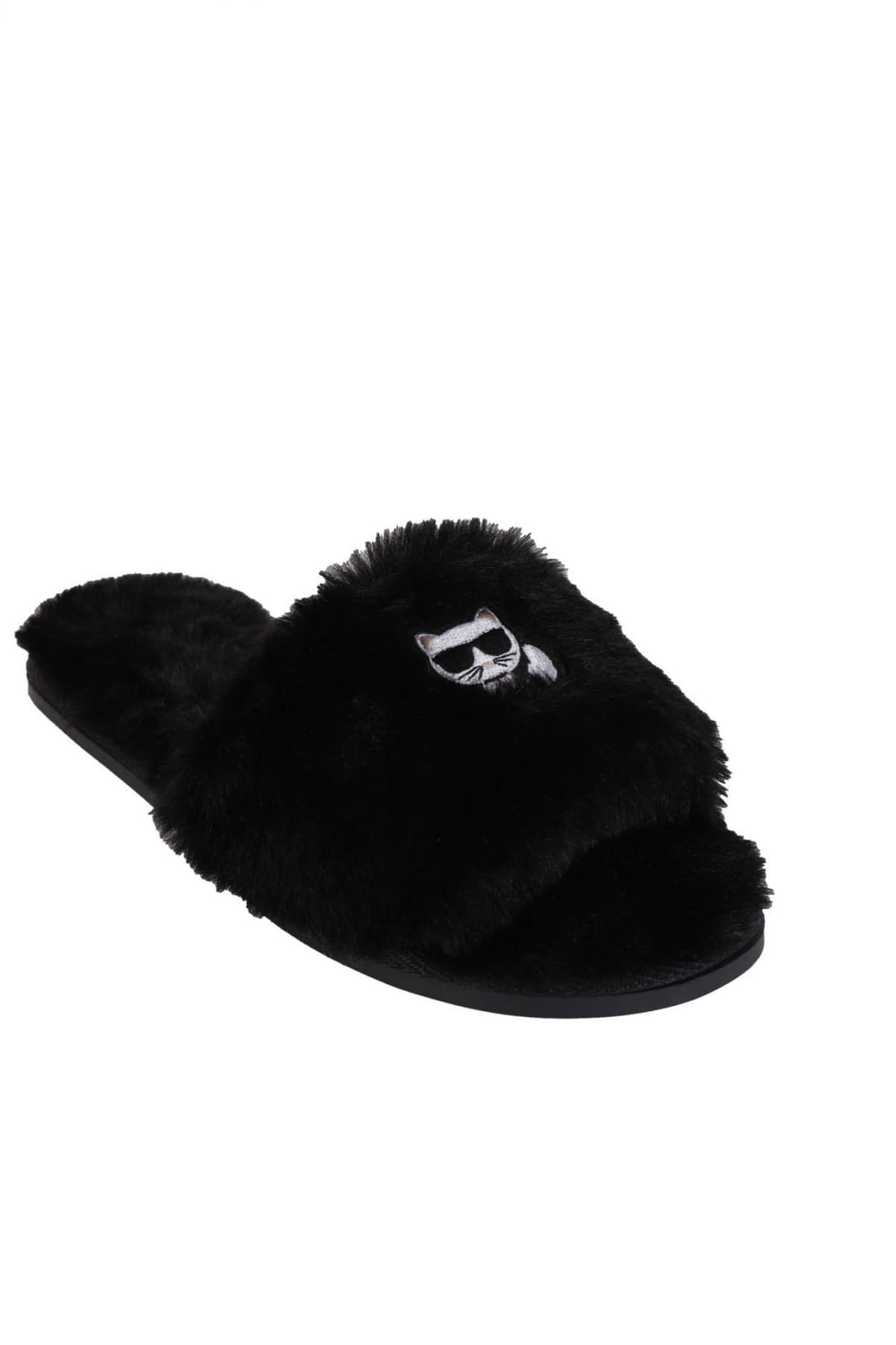 KARL LAGERFELD ΠΑΠΟΥΤΣΙΑ ΠΑΝΤΟΦΛΕΣ SALOTTO II IKONIC TWIN SLIP ΜΑΥΡΟ