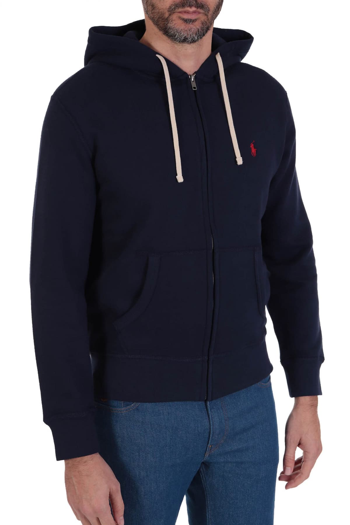 RALPH LAUREN ΦΟΥΤΕΡ FULL ZIP HOOD ΜΠΛΕ