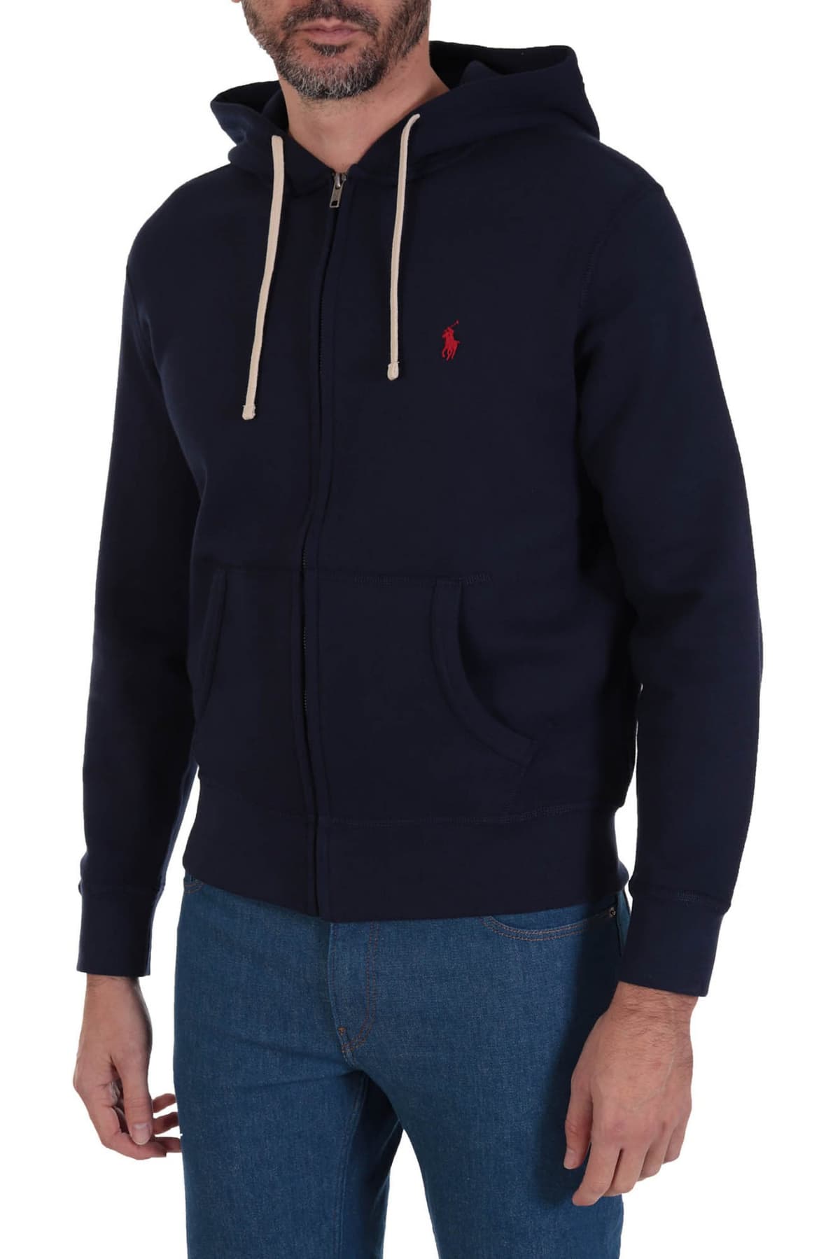 RALPH LAUREN ΦΟΥΤΕΡ FULL ZIP HOOD ΜΠΛΕ