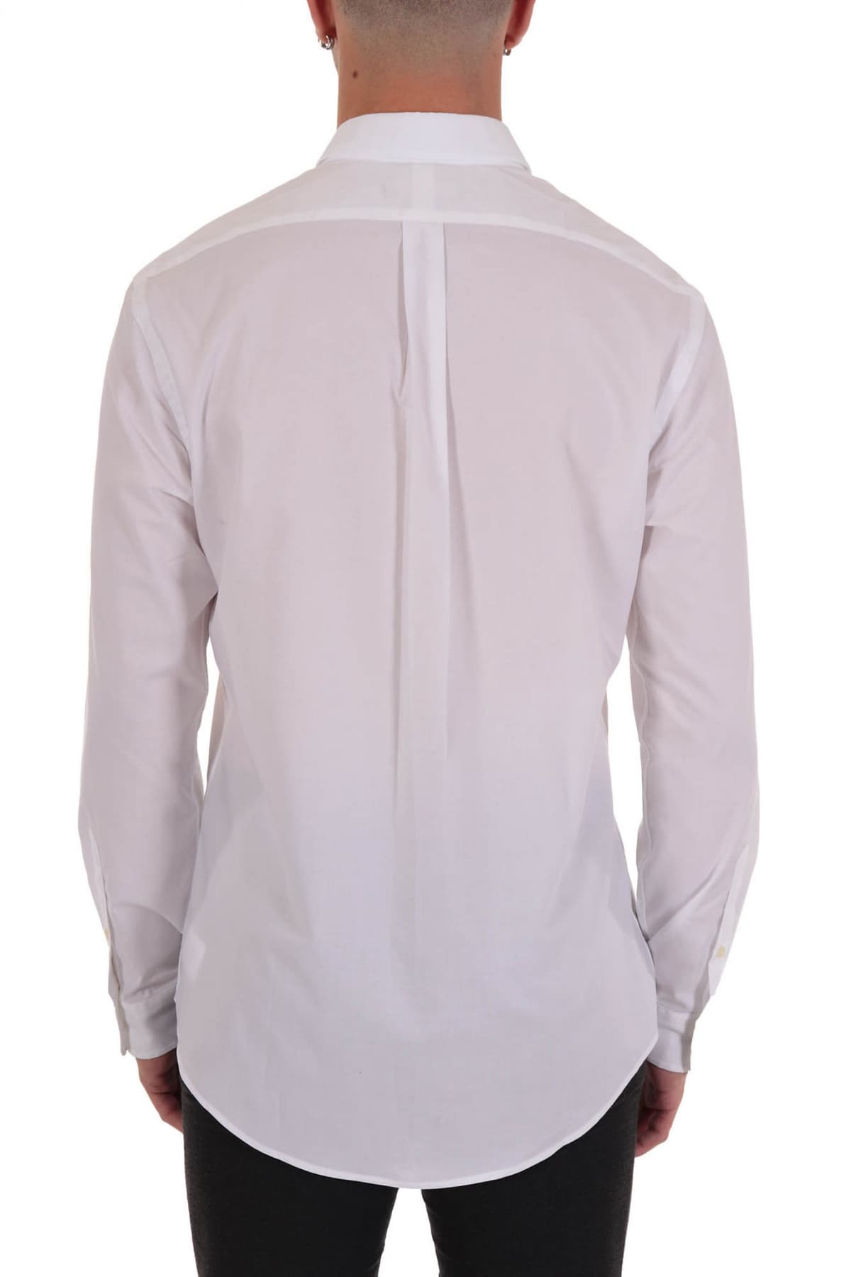 RALPH LAUREN ΠΟΥΚΑΜΙΣΟ BUTTON DOWN CUSTOM FIT STRETCH ΛΕΥΚΟ