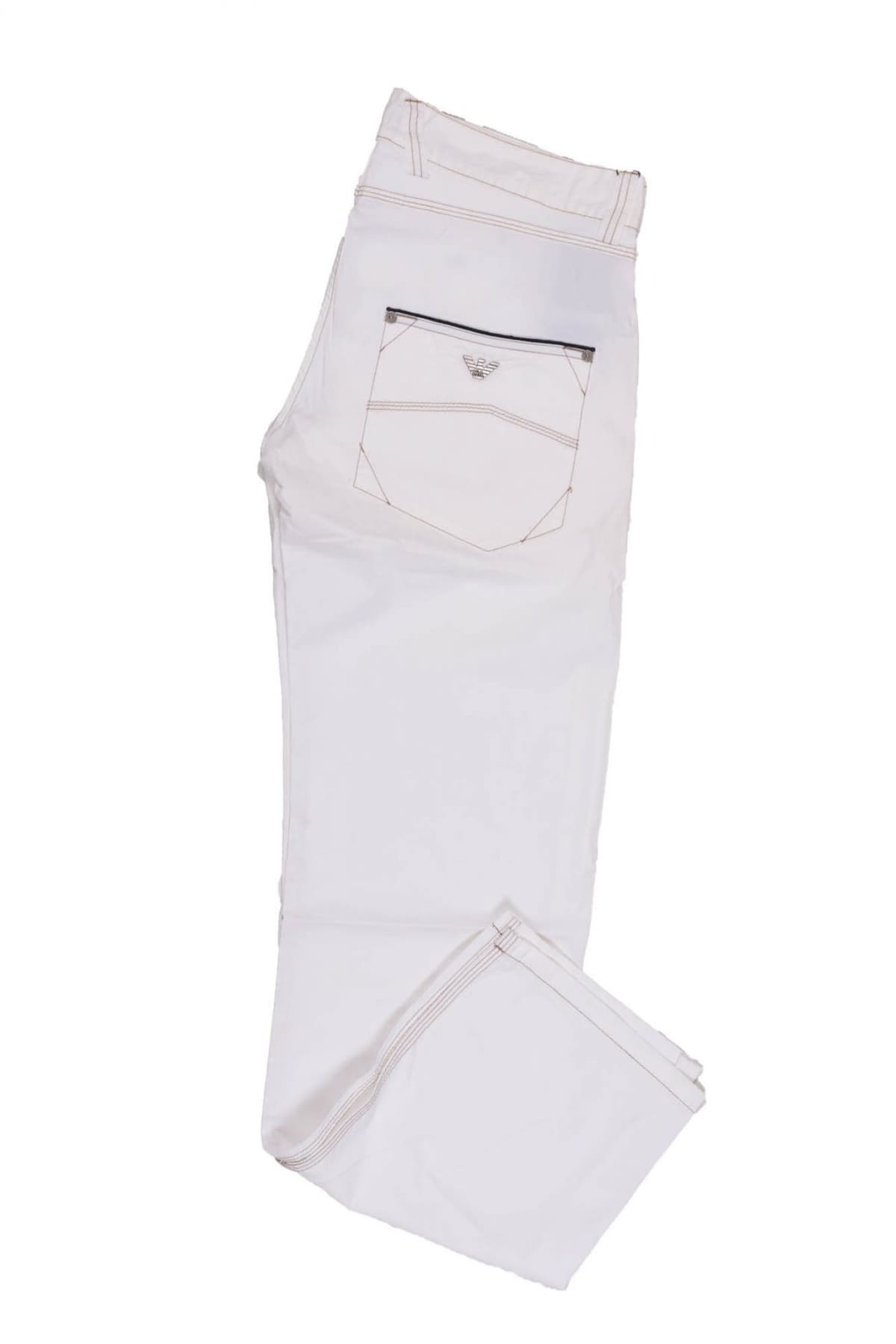 ARMANI JEANS ΠΑΝΤΕΛΟΝΙ ΧΡΥΣΗ ΡΑΦΗ ΛΕΥΚΟ