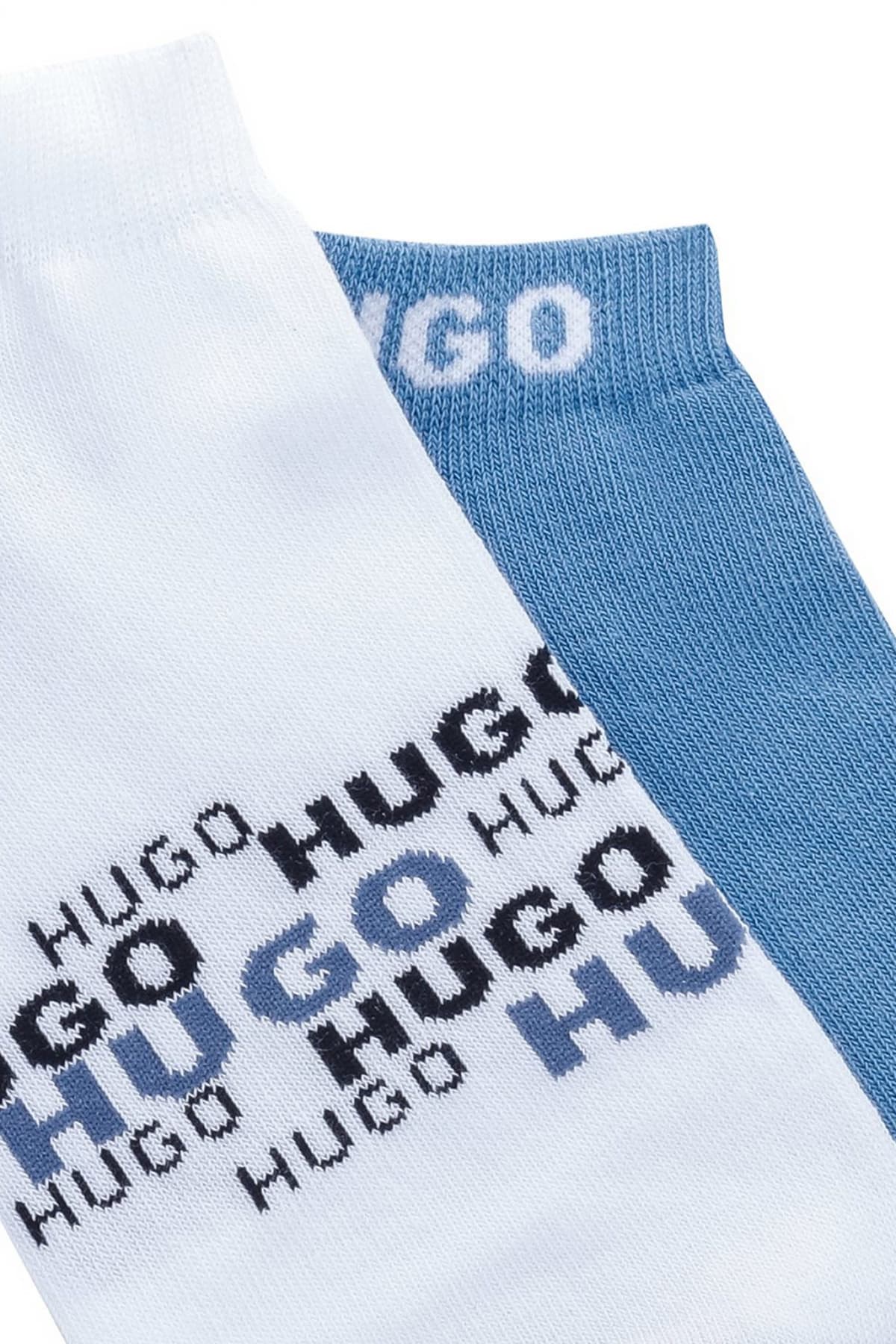 HUGO ΚΑΛΤΣΕΣ 2PACK 2P AS DESIGN CC ΣΙΕΛ-ΛΕΥΚΟ