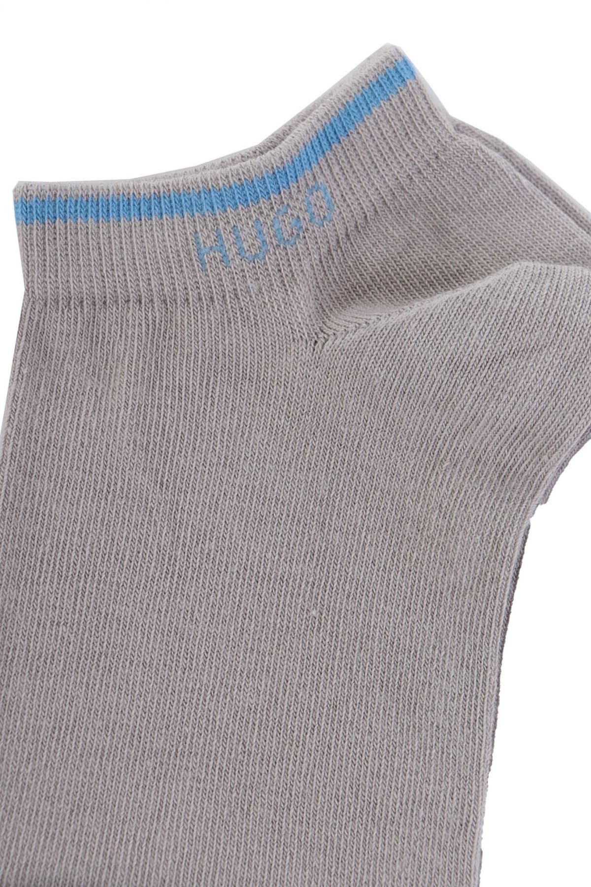 HUGO ΚΑΛΤΣΕΣ 2PACK 2P AS LOGO COL CC ΓΚΡΙ-ΣΙΕΛ