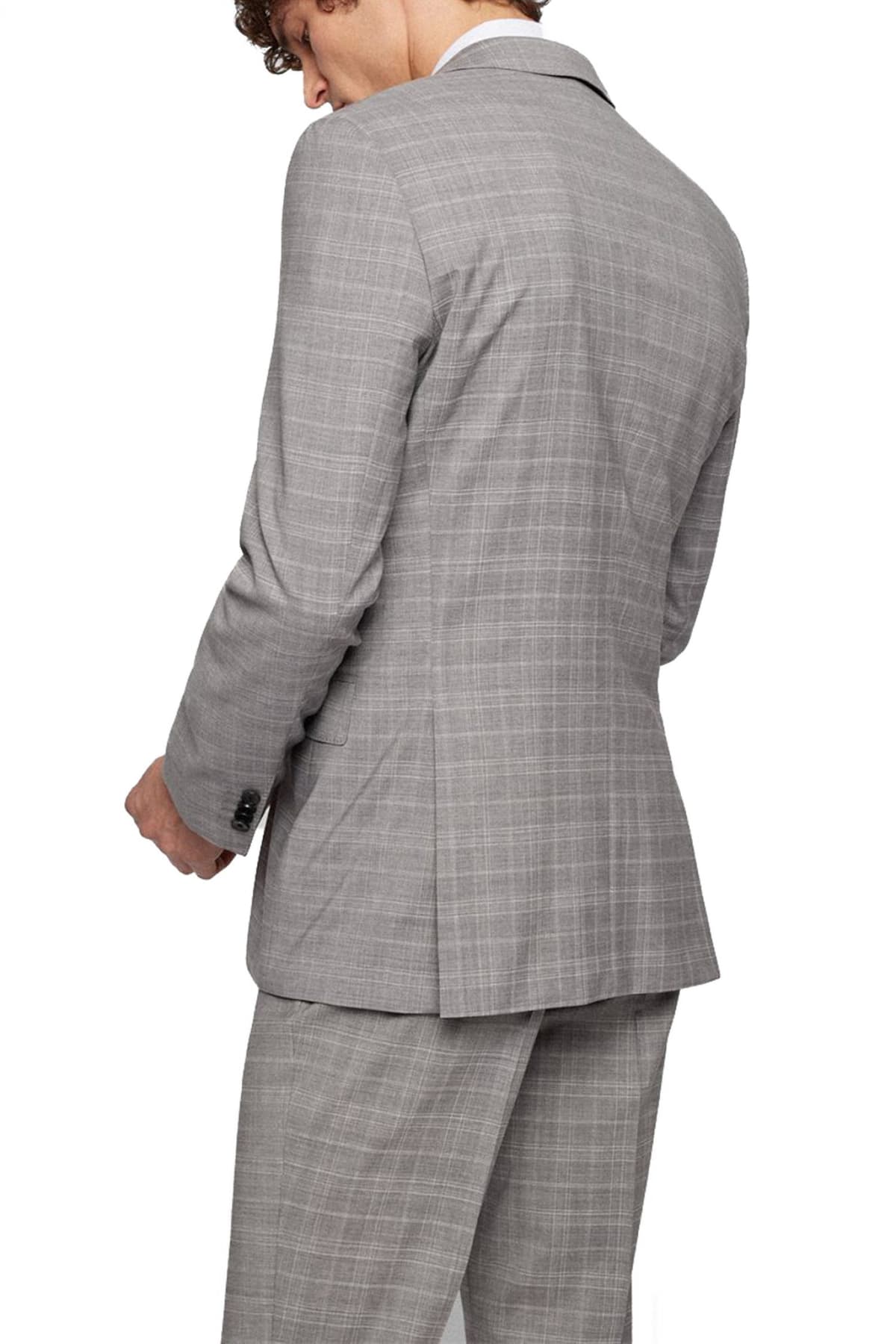 BOSS ΚΟΣΤΟΥΜΙ ΚΑΡΩ ΜΕ ΓΙΛΕΚΟ SLIM FIT H-HUGE-3PCS-222 ΓΚΡΙ