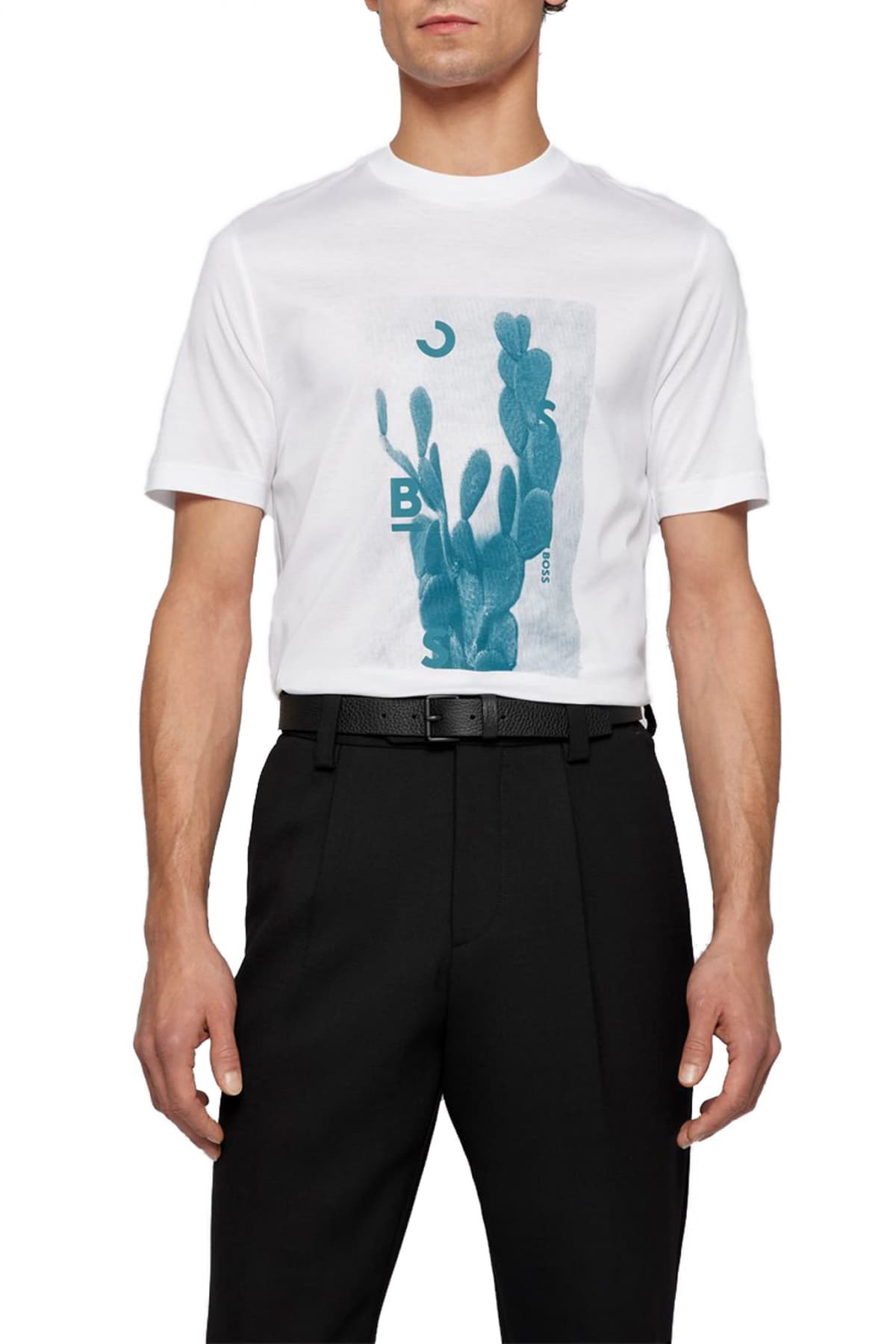 BOSS T-SHIRT TESSLER 169 SLIM FIT ΛΕΥΚΟ