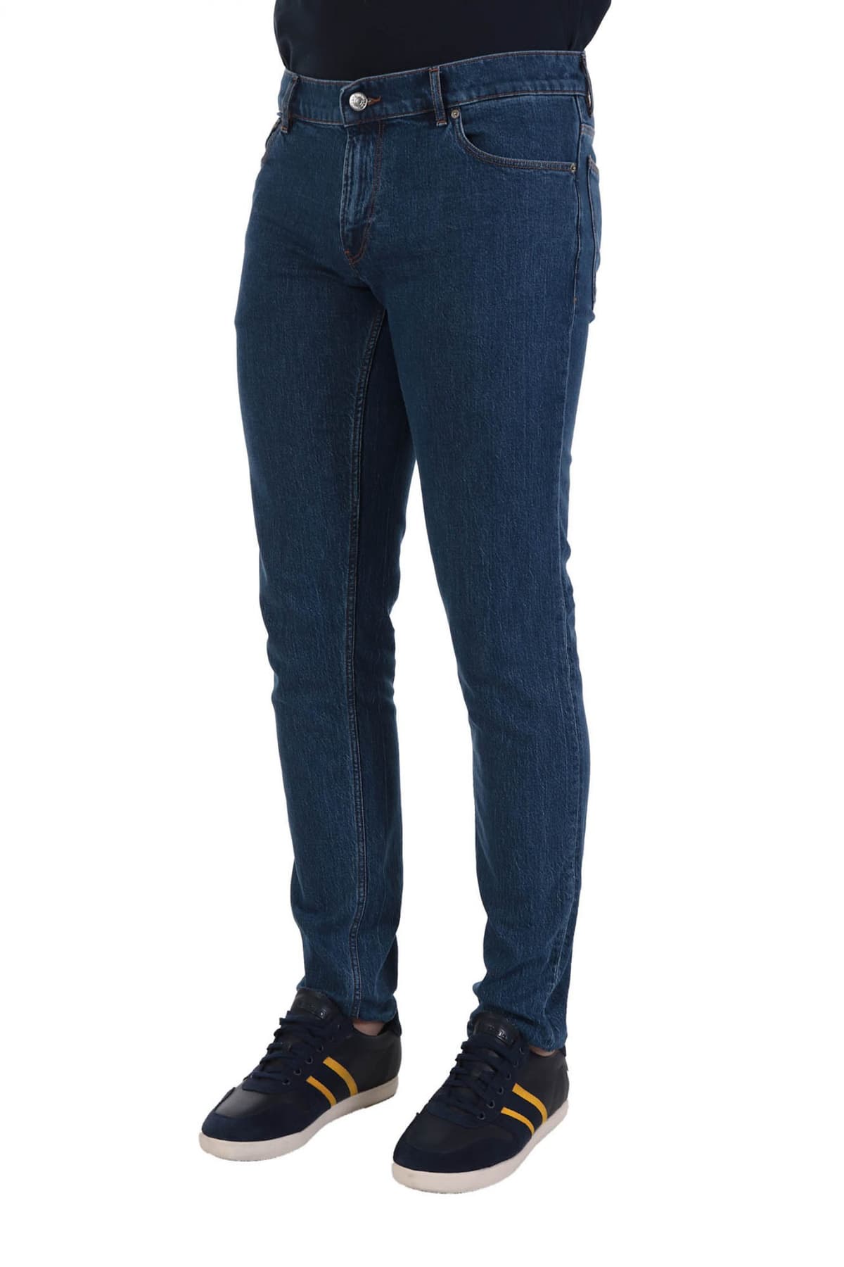 TRUSSARDI JEANS ΠΑΝΤΕΛΟΝΙ JEANS 370 CLOSE SLIM TAPERED FIT ΜΠΛΕ