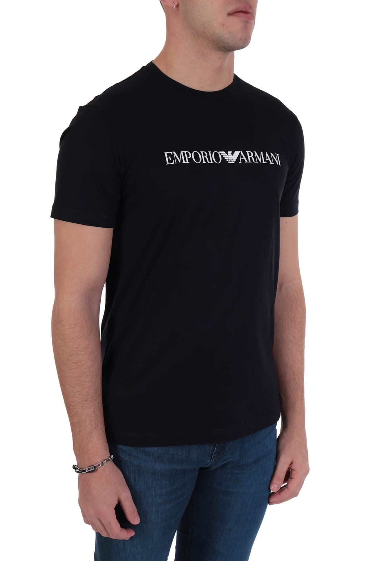 EMPORIO ARMANI T-SHIRT LOGO ΜΠΛΕ